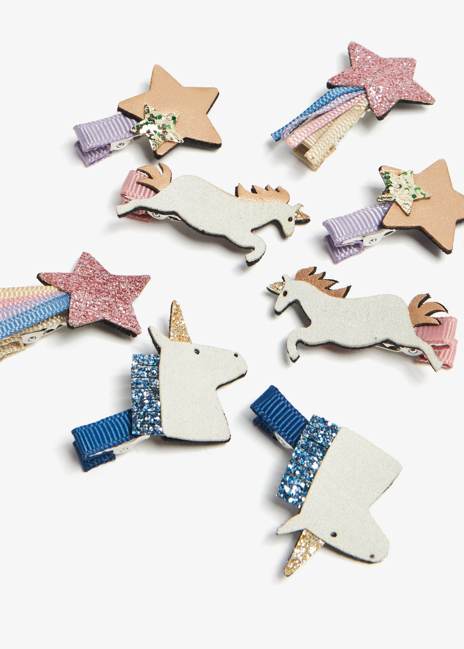 

Unicorn mini clips, Multicolored