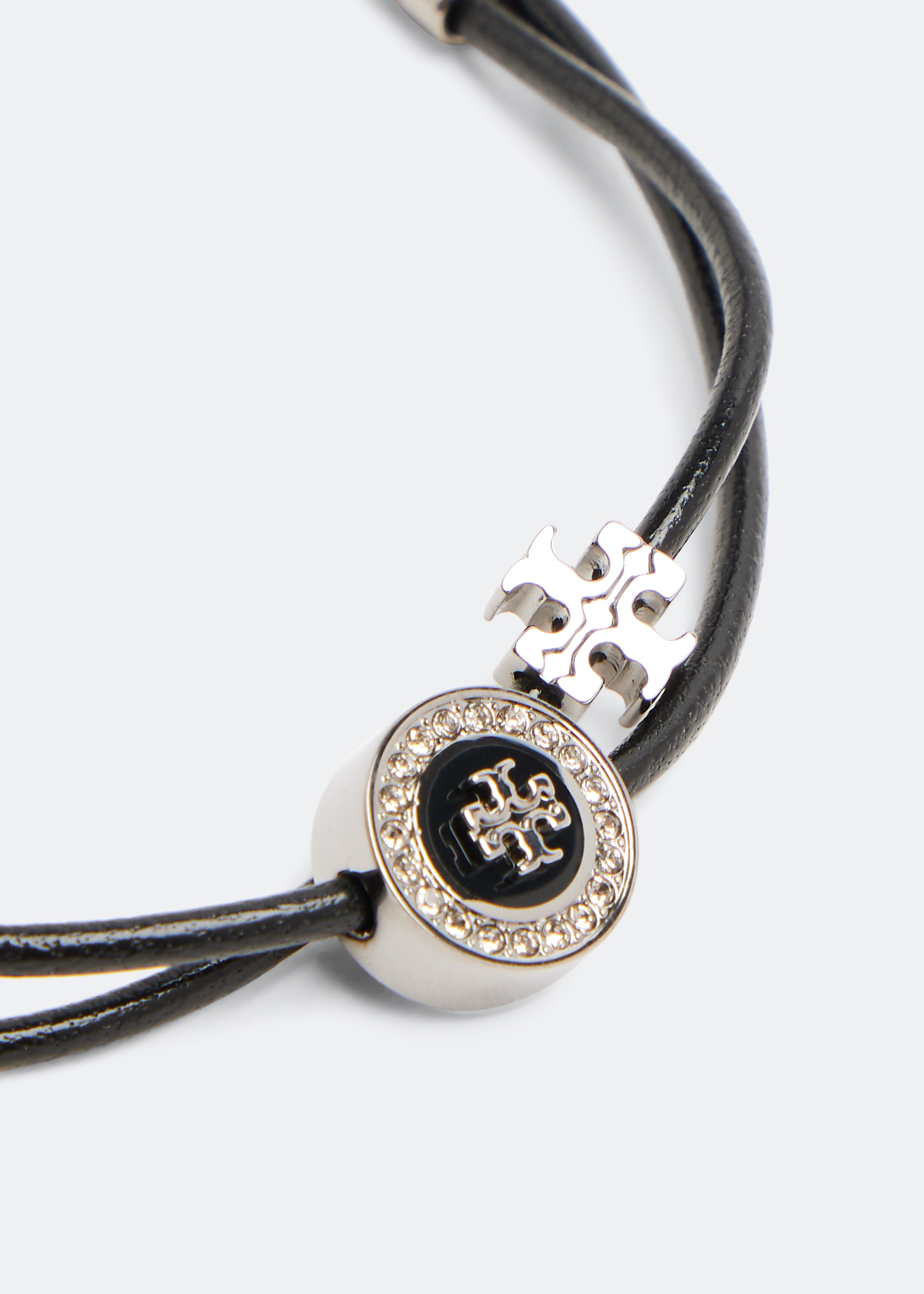 

Kira enamel pave slider bracelet, Black