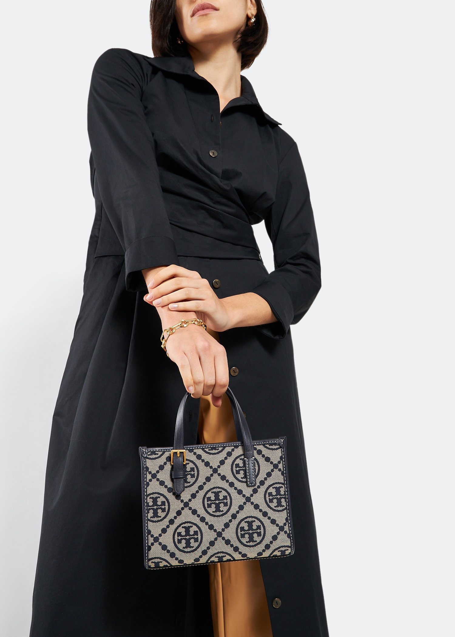 

Mini T Monogram tote bag, Blue
