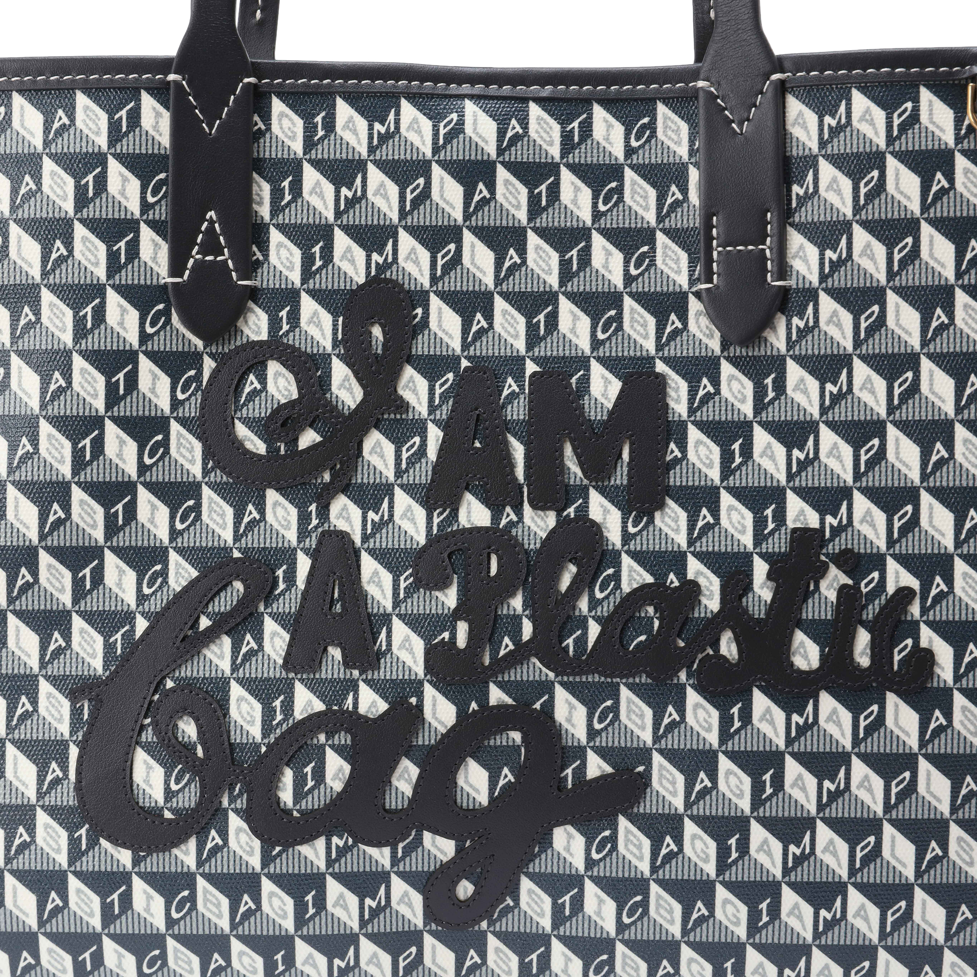 

I Am A Plastic Bag motif small tote bag, Grey