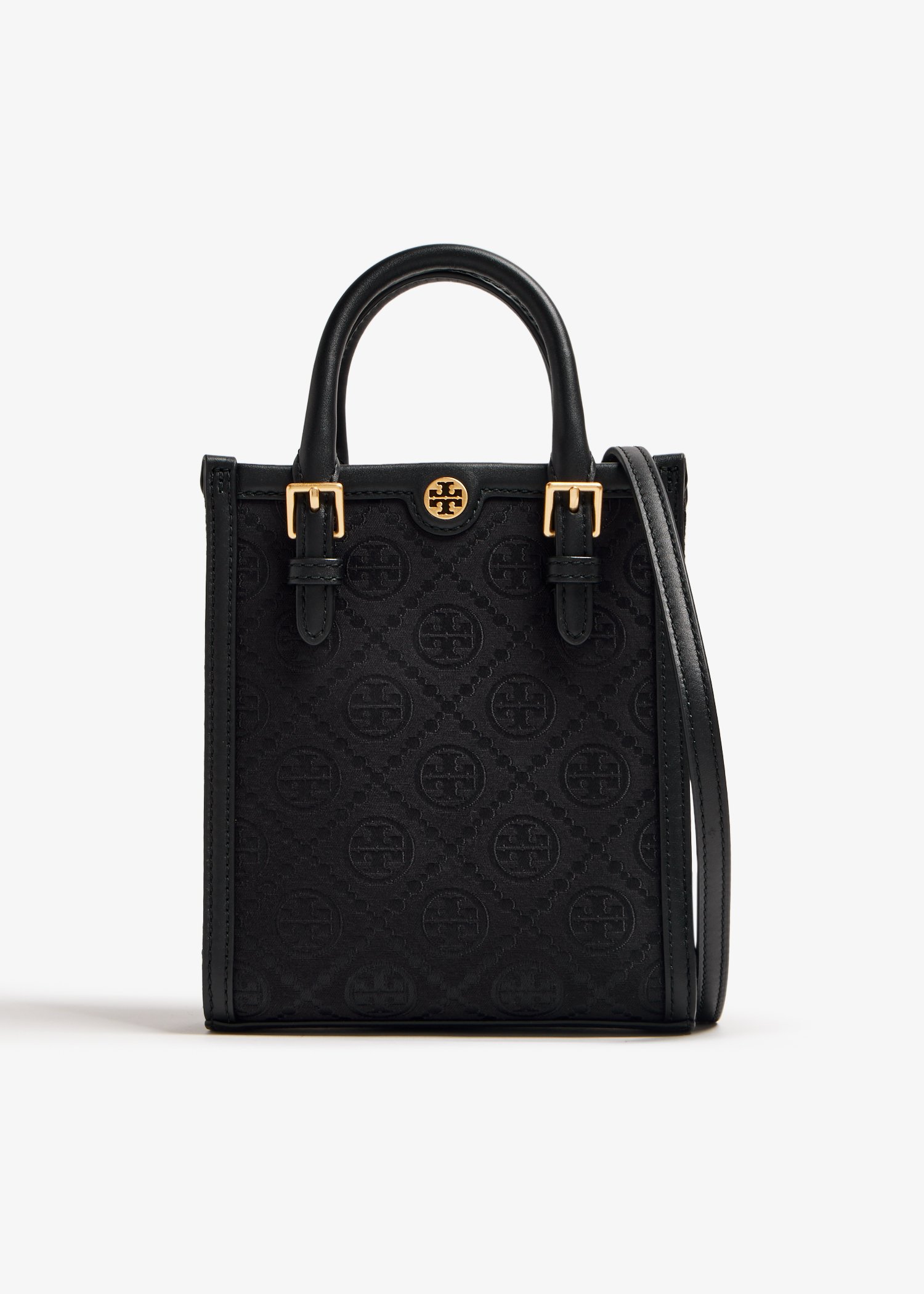 

T Monogram mini tote bag, Black