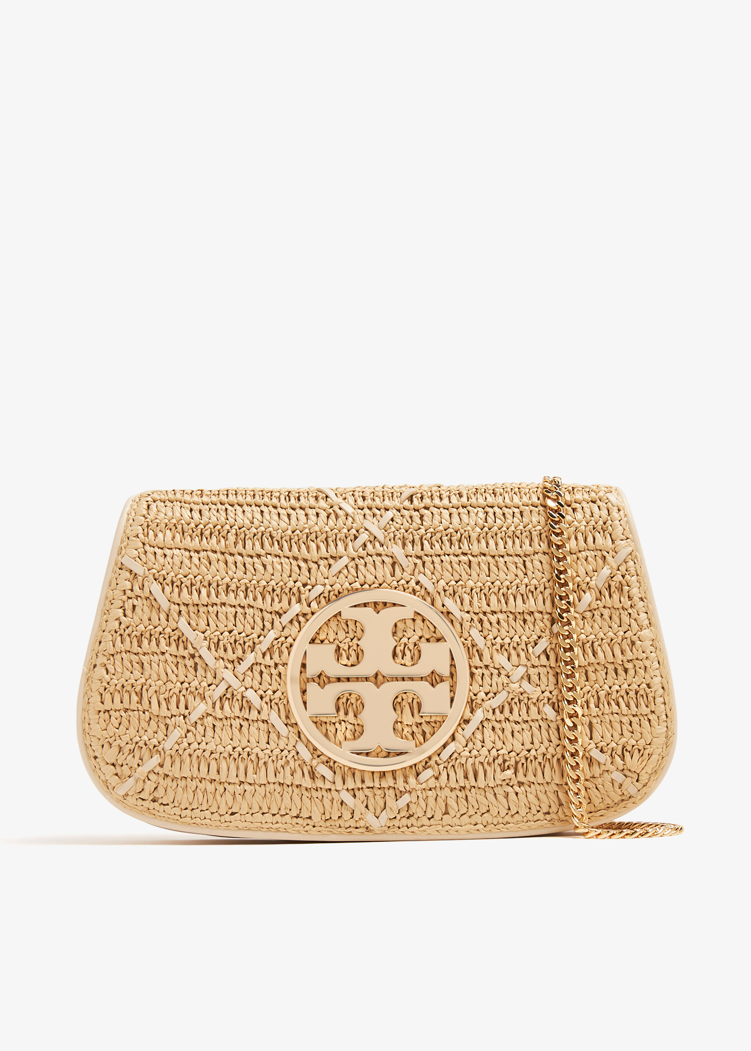 

Reva raffia clutch, Beige