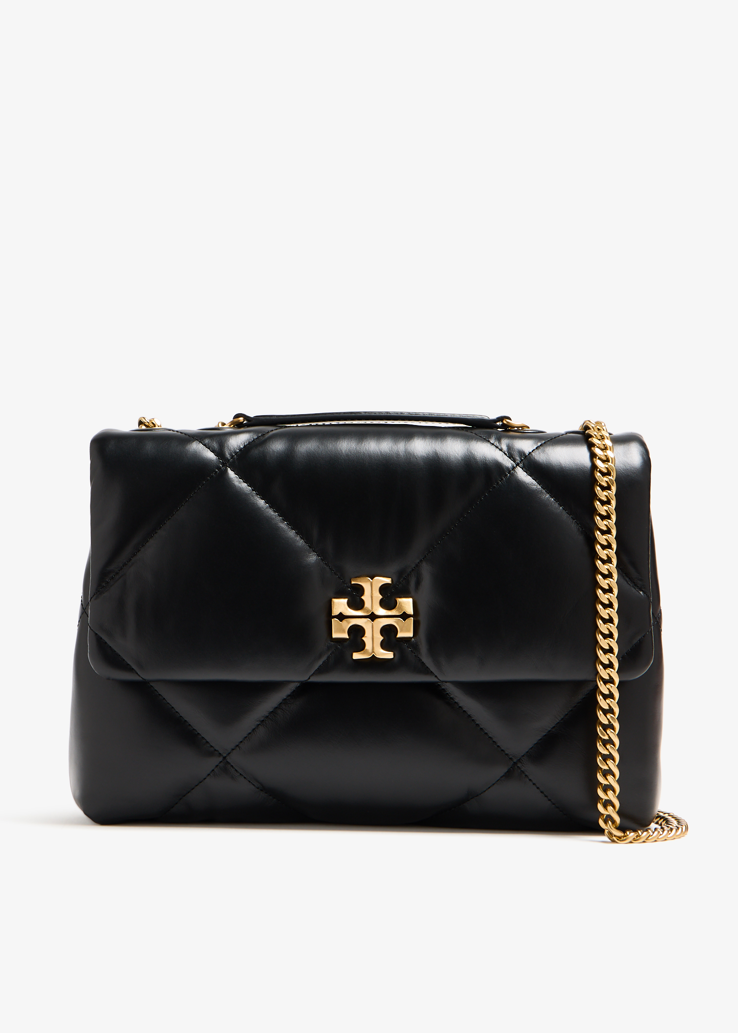 

Kira diamond quilted convertible shoulder bag, Black