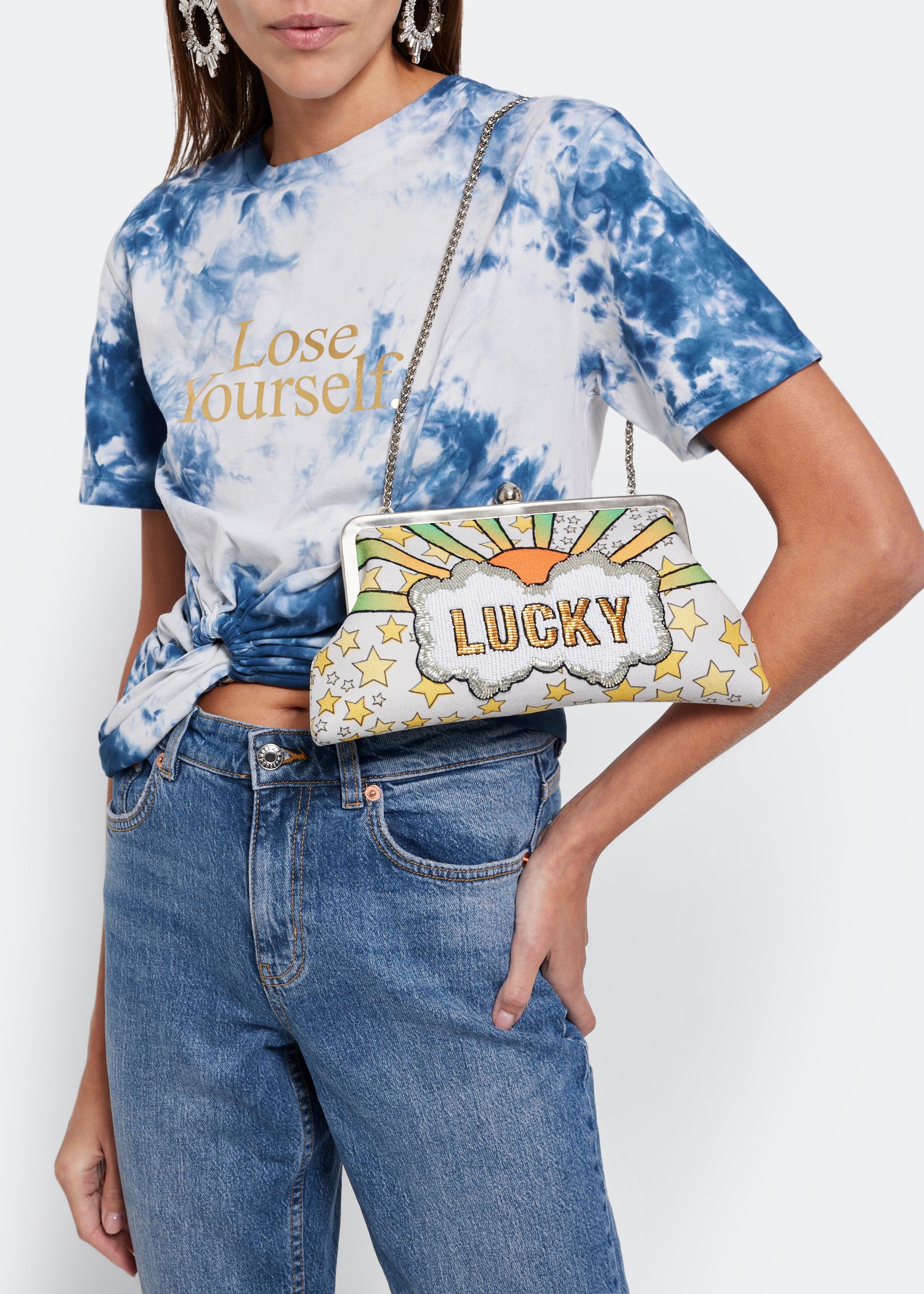 

Lucky classic clutch, White