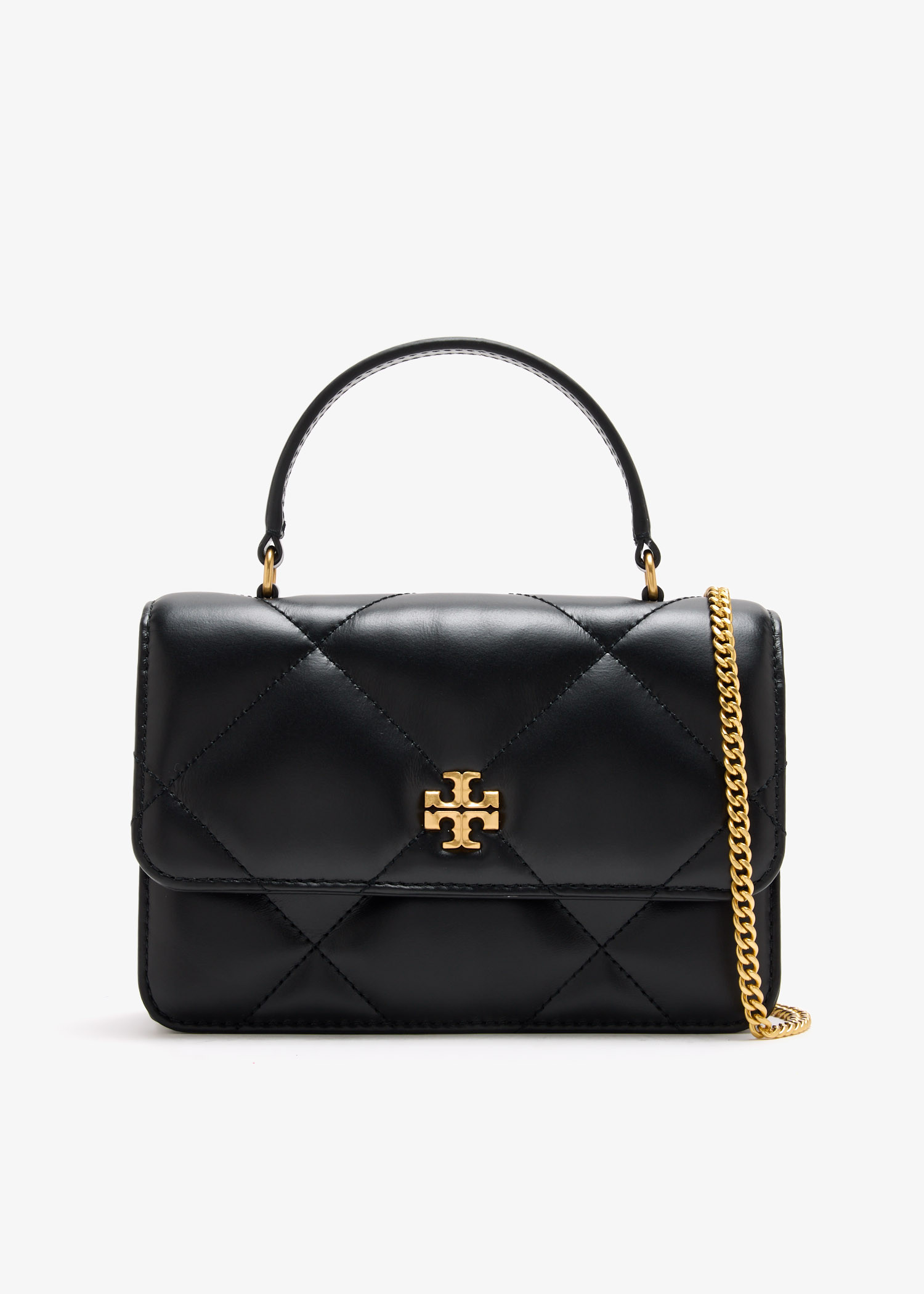 

Kira mini diamond quilted crossbody bag, Black