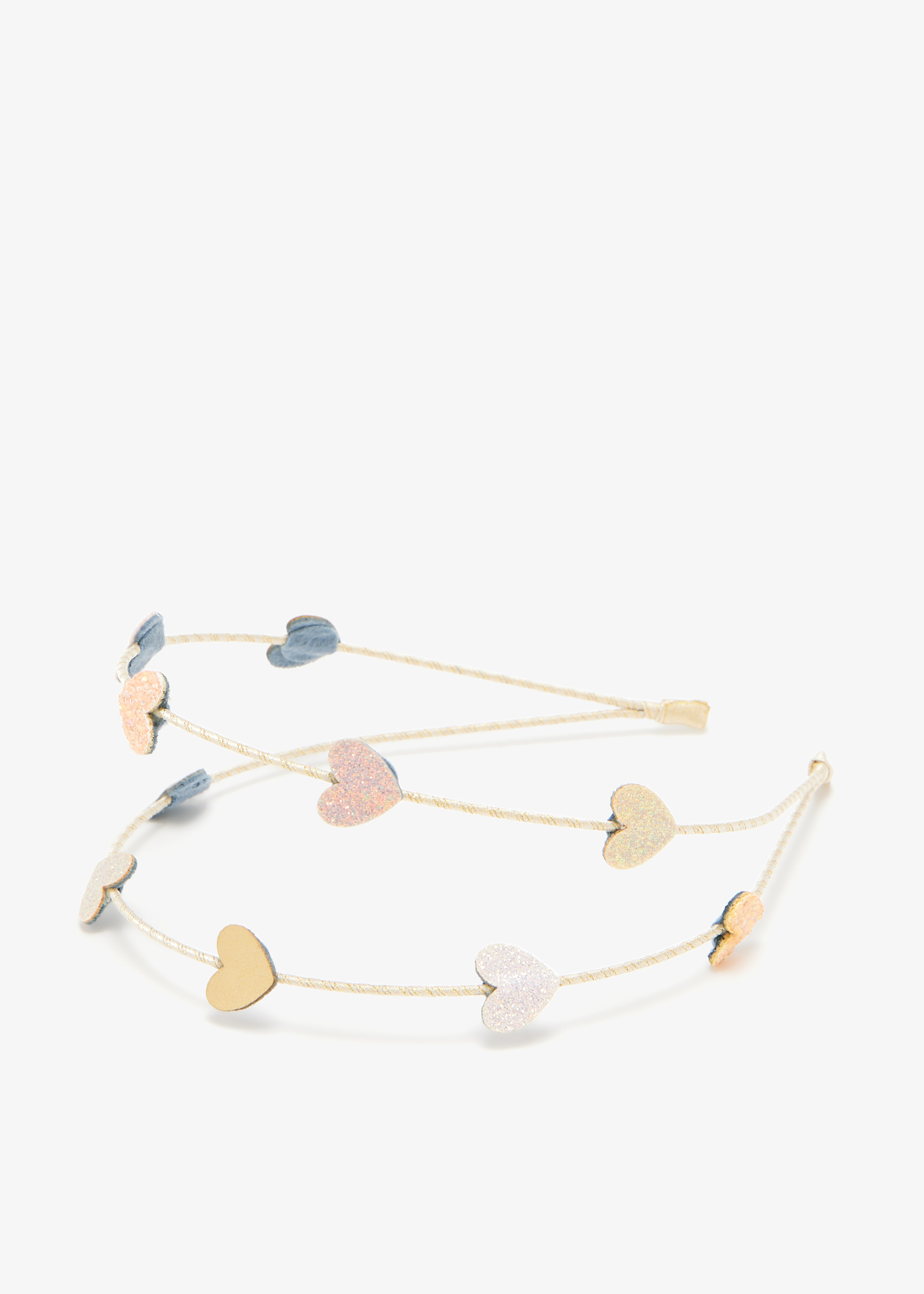 

Teeny Heart double Alice band, Multicolored