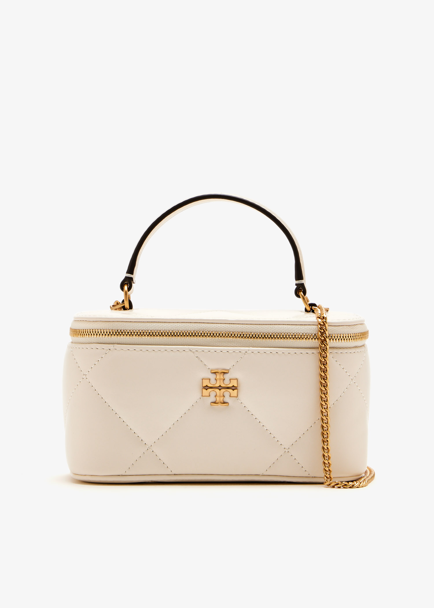 

Kira Diamond quilt vanity case, White