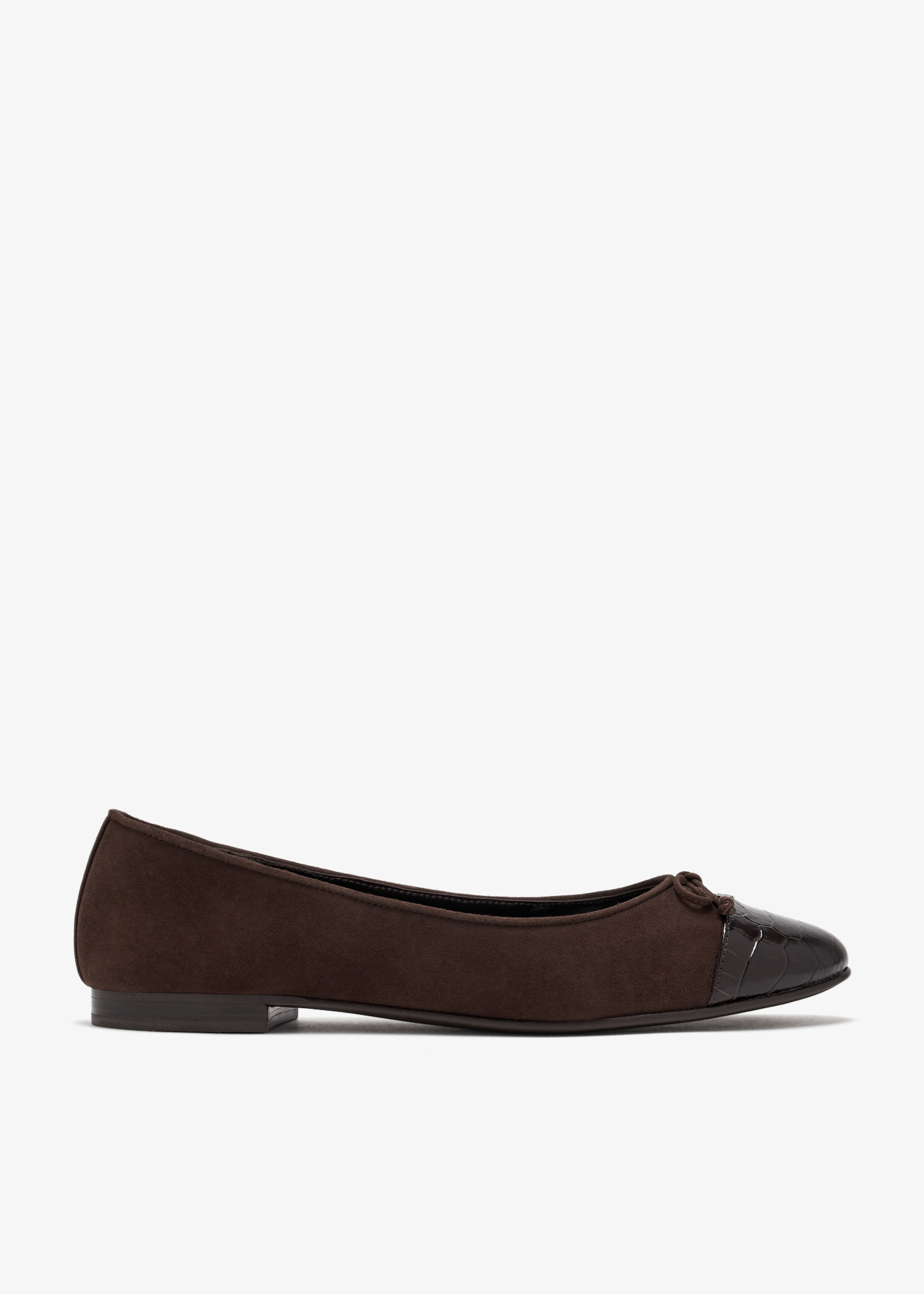 

Cap-toe ballet flats, Brown
