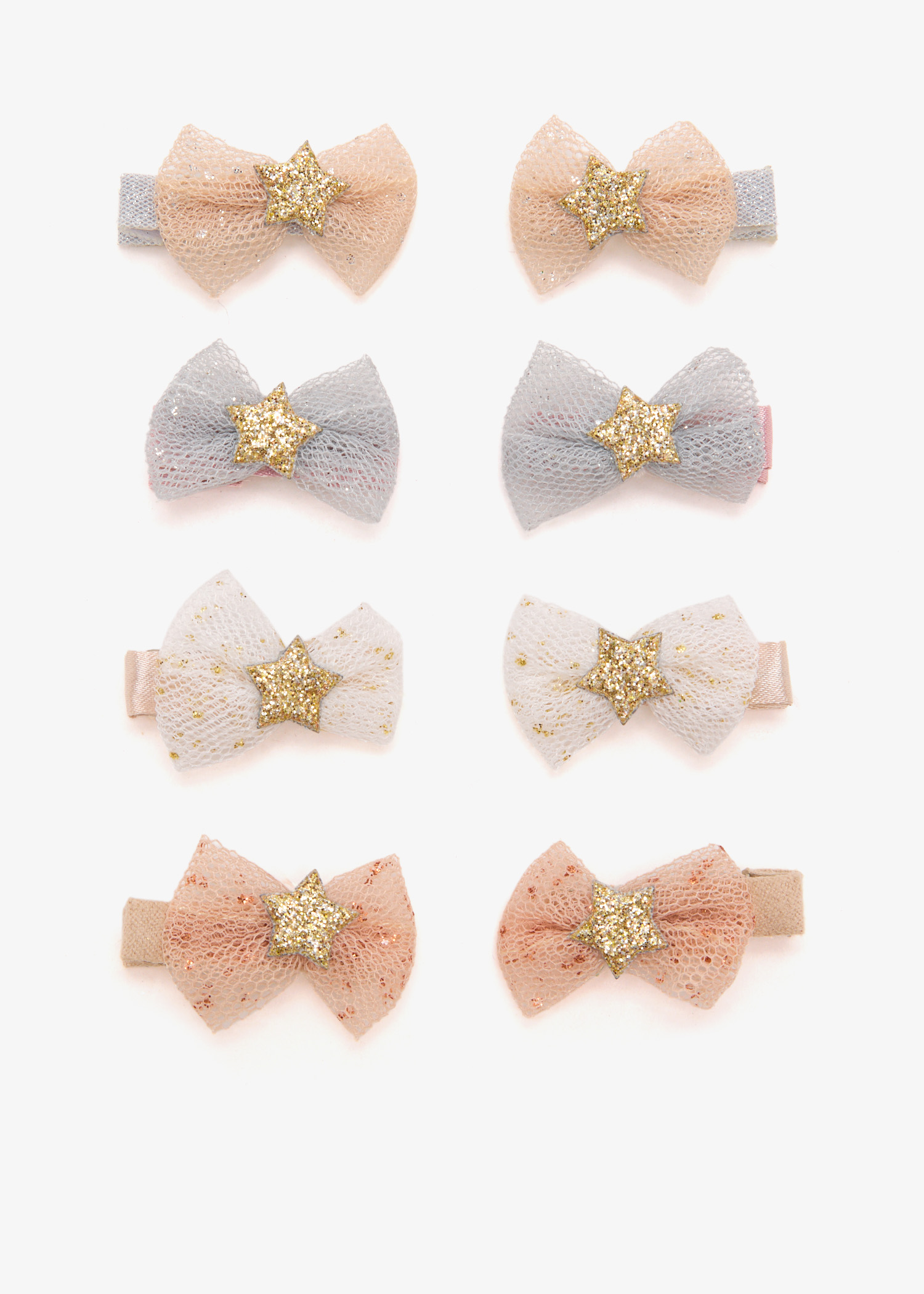 

Tutu bow mini clips, Multicolored