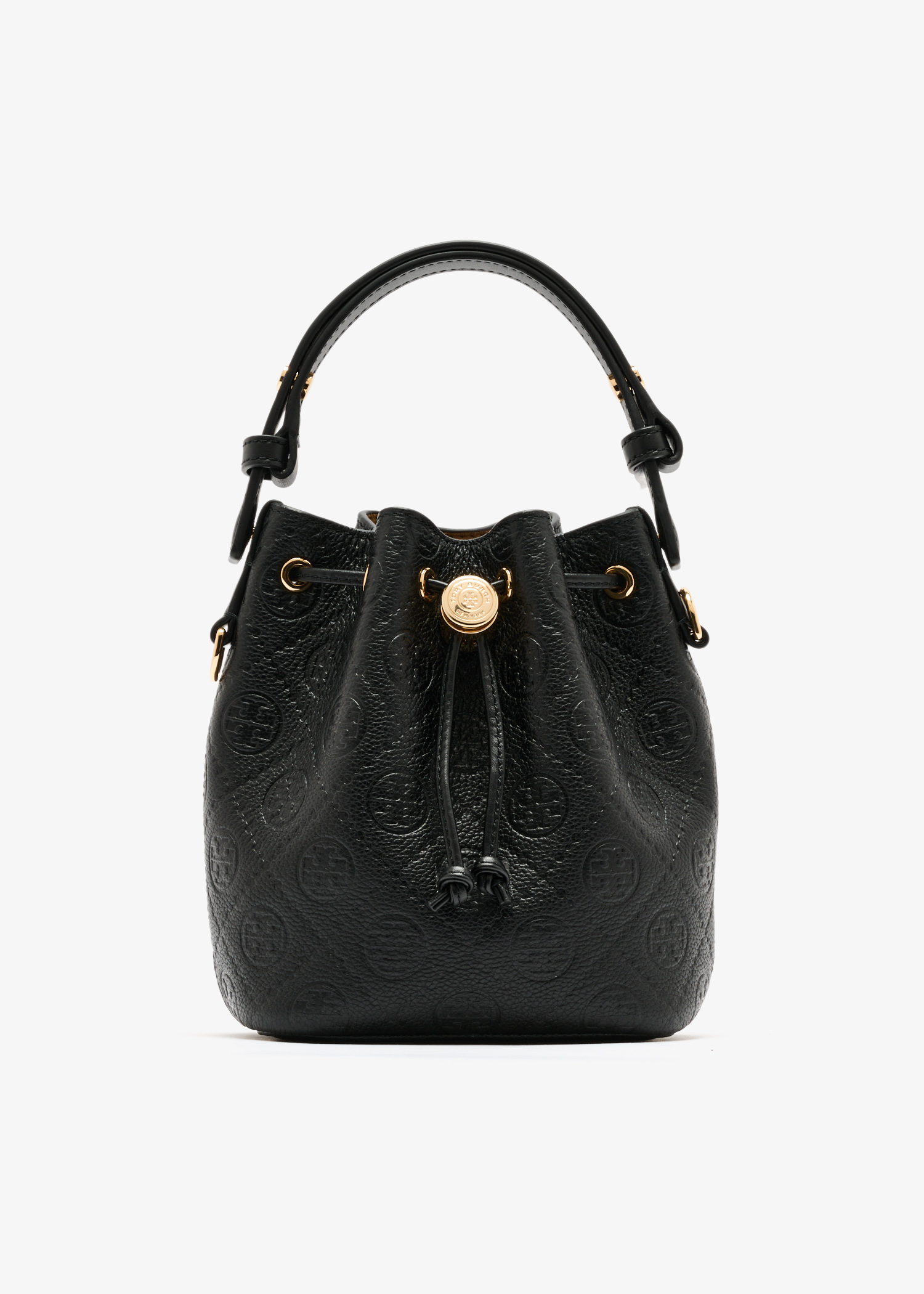

T Monogram mini bucket bag, Black