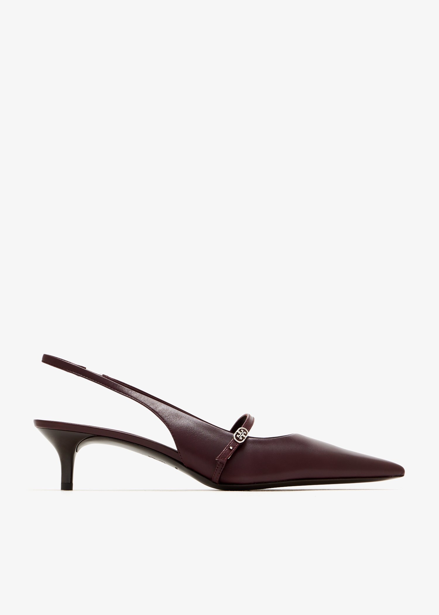 

Double T Buckle Mary Jane pumps, Burgundy
