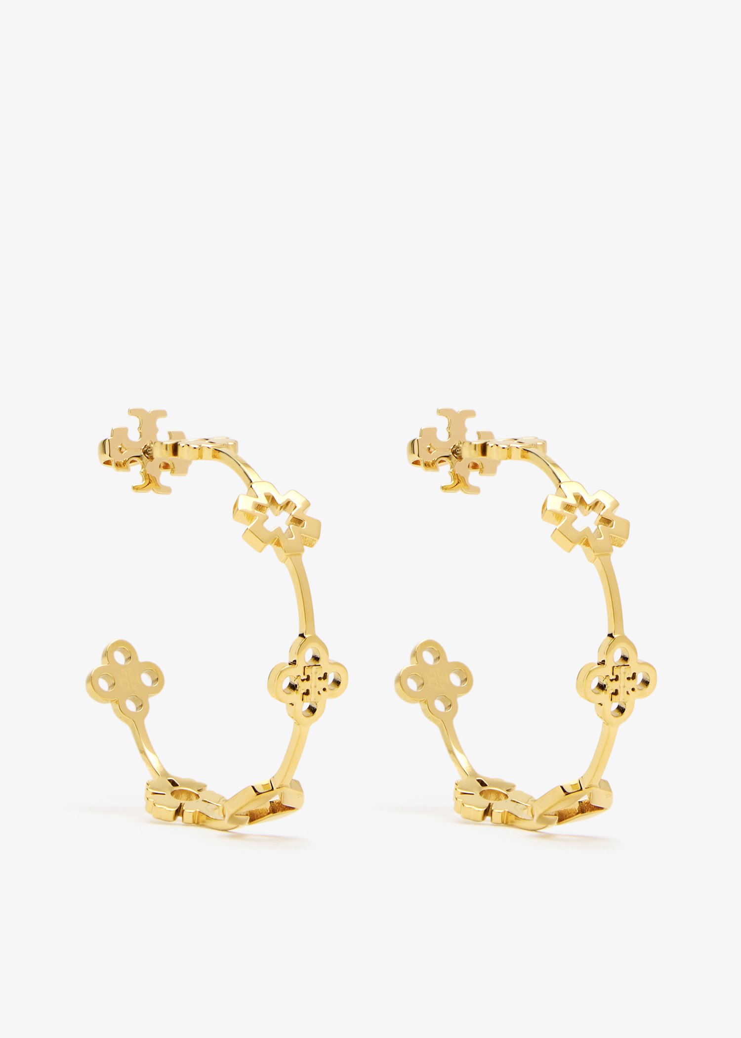 

Kira Clover hoop earrings, Gold