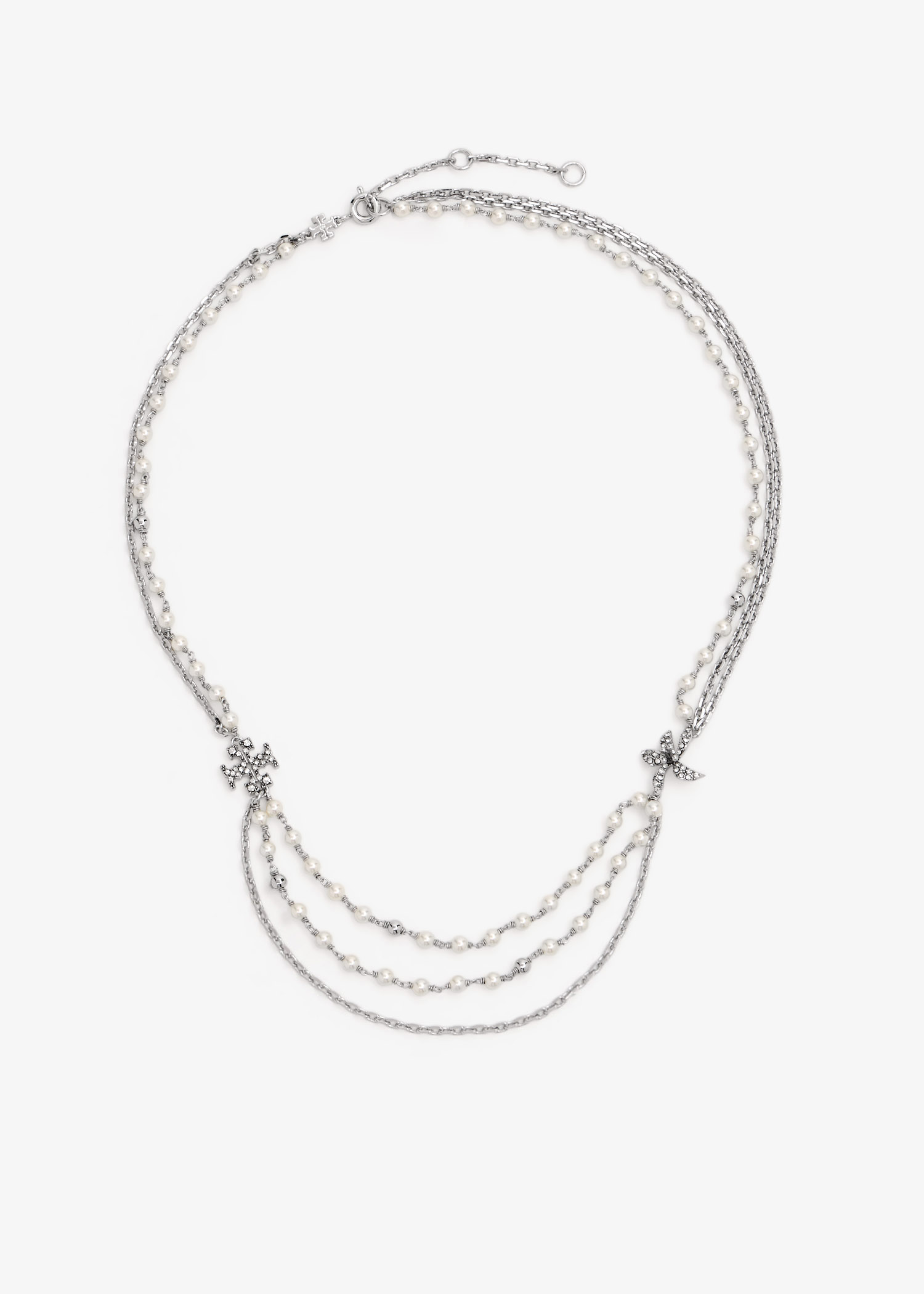

Moondance multi-strand pearl necklace, Silver