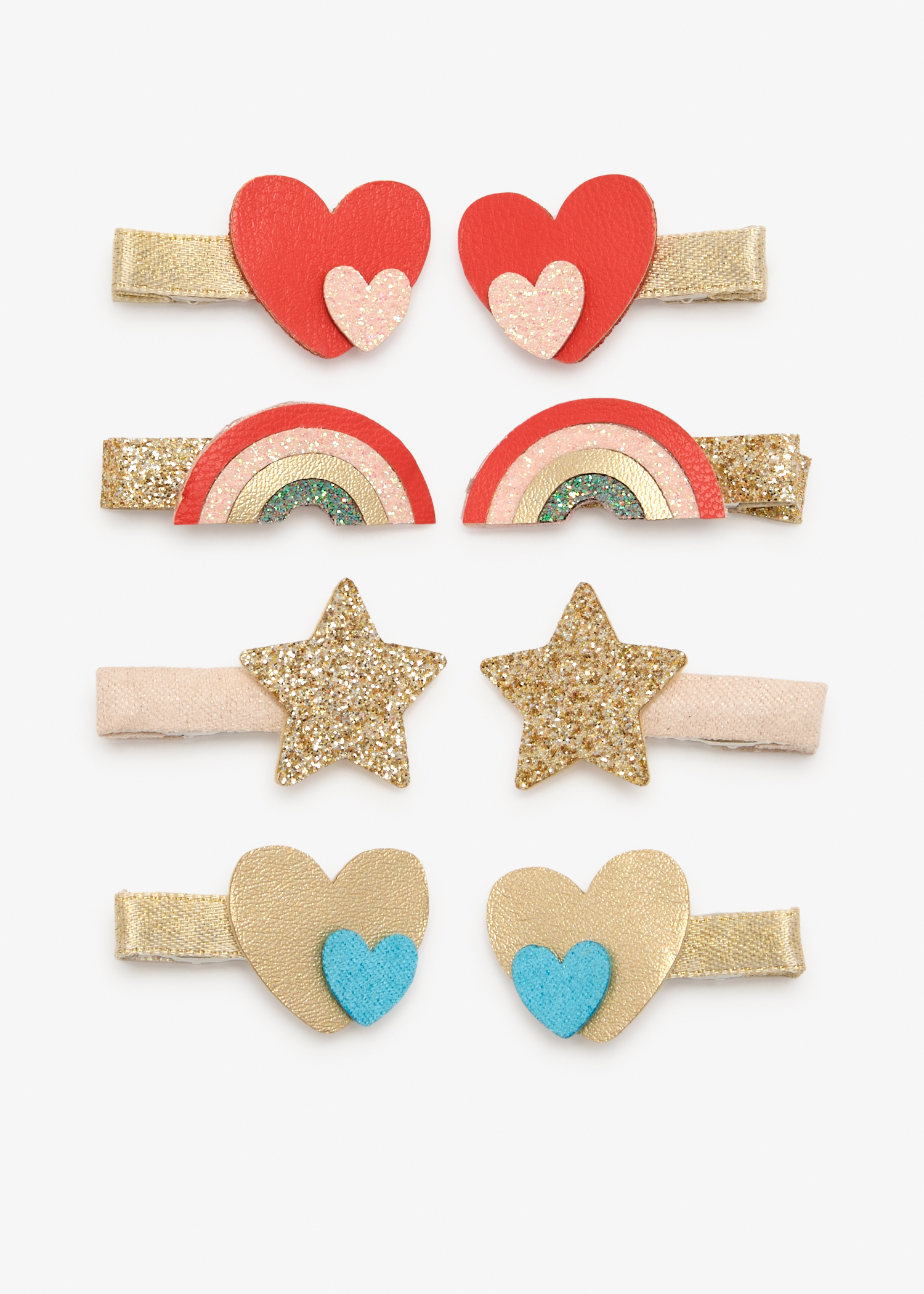 

Rainbow mini clips, Multicolored