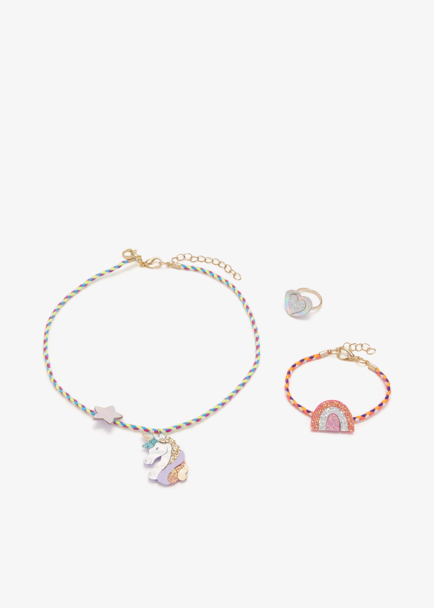 

Unicorn jewelry set, Multicolored