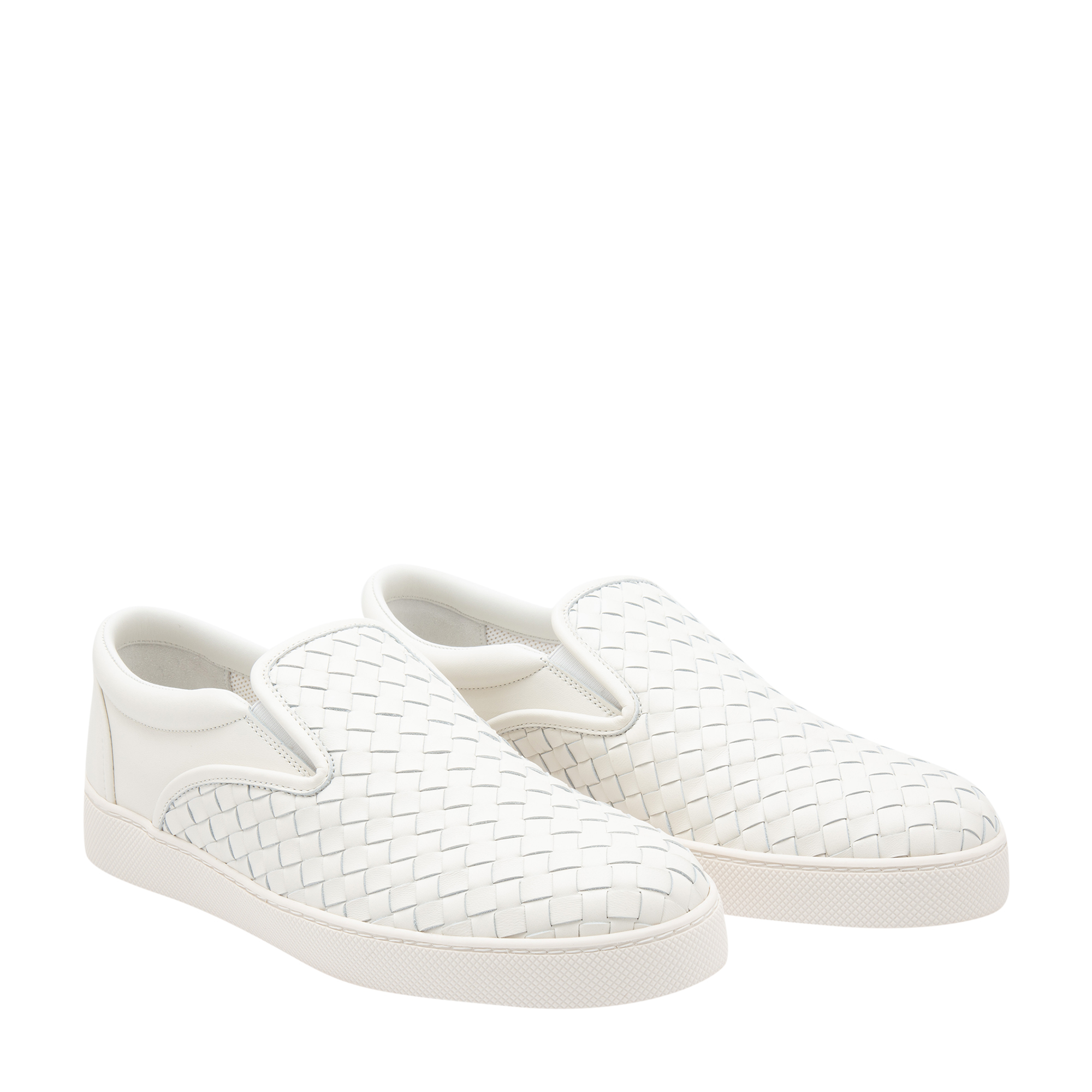 

Dodger intrecciato leather sneakers, White