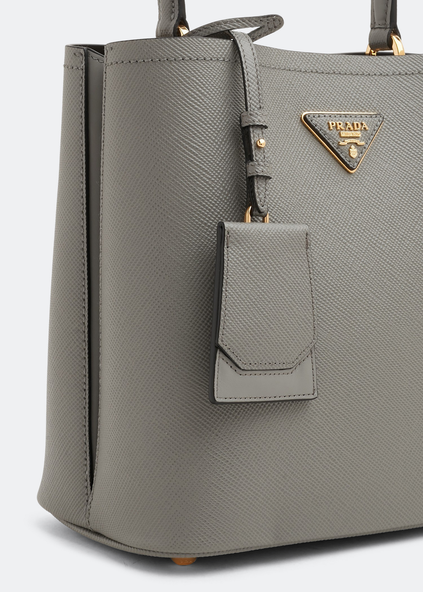 

Panier medium leather bag, Grey
