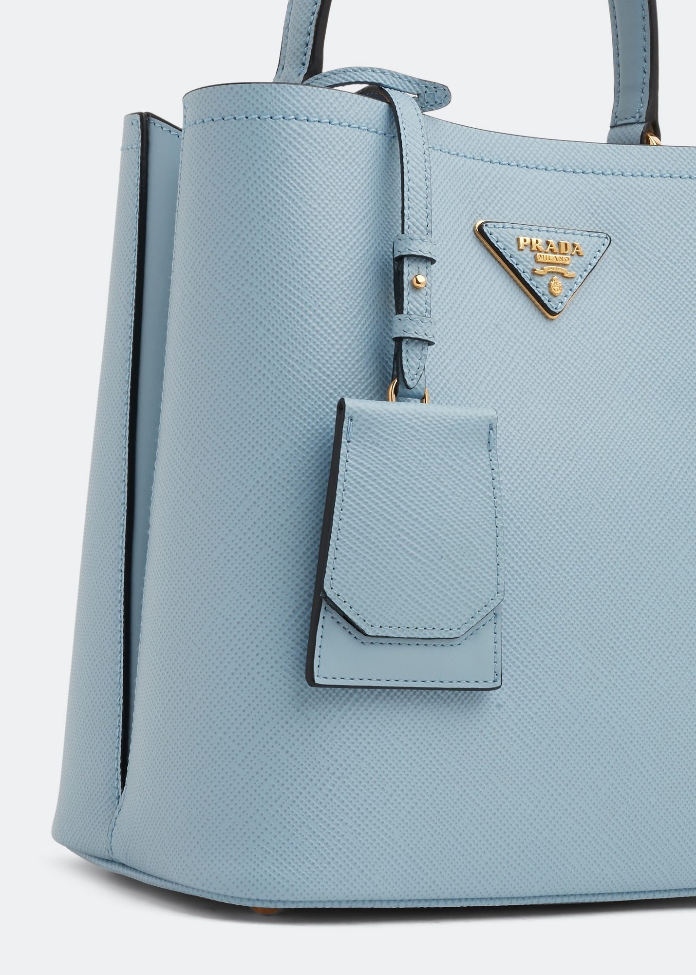 

Panier medium leather bag, Blue