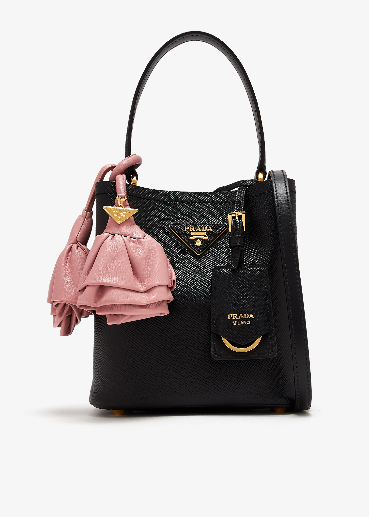 

Prada Panier Saffiano leather mini bag, Black