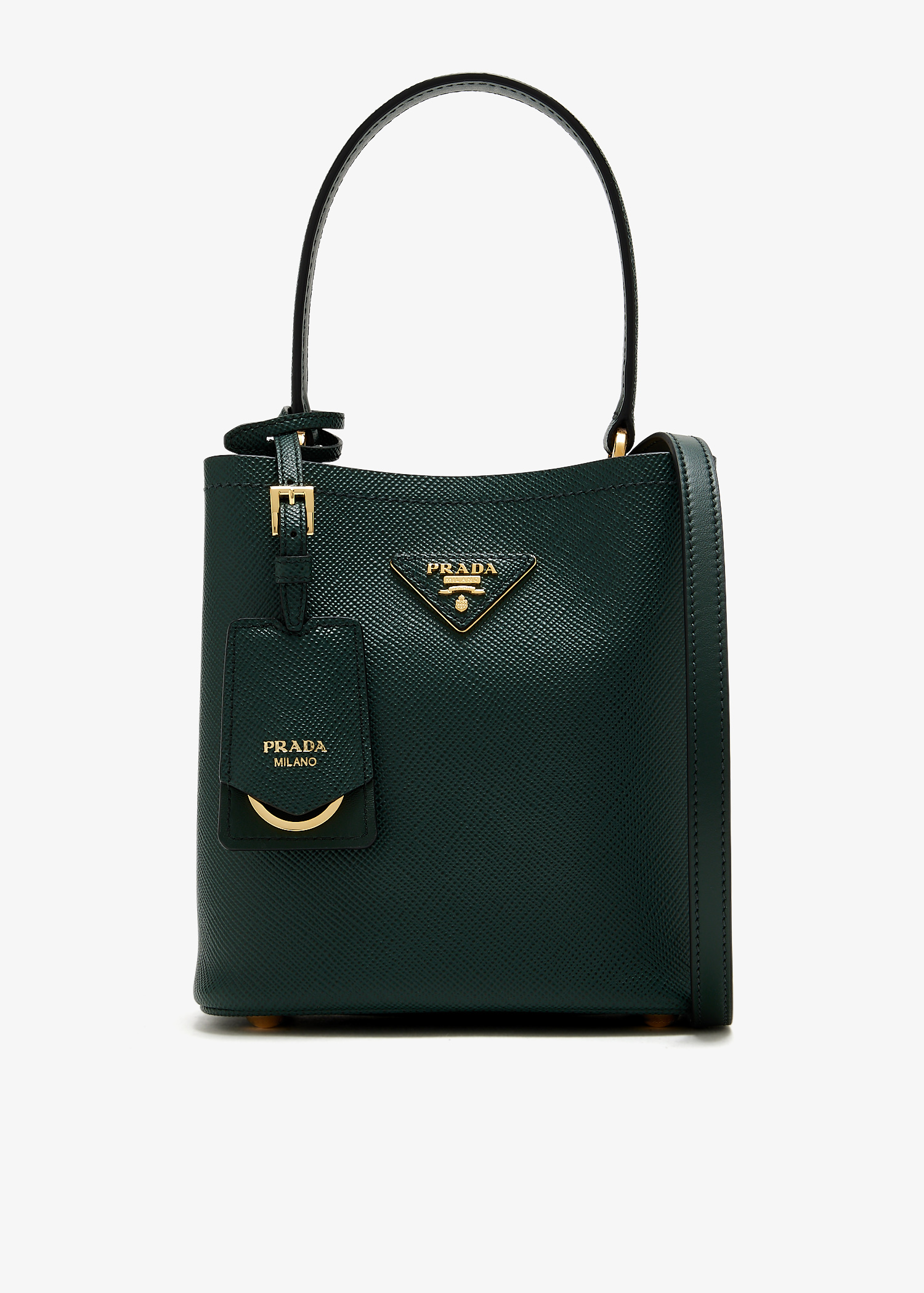 

Prada Panier Saffiano leather mini bag, Green
