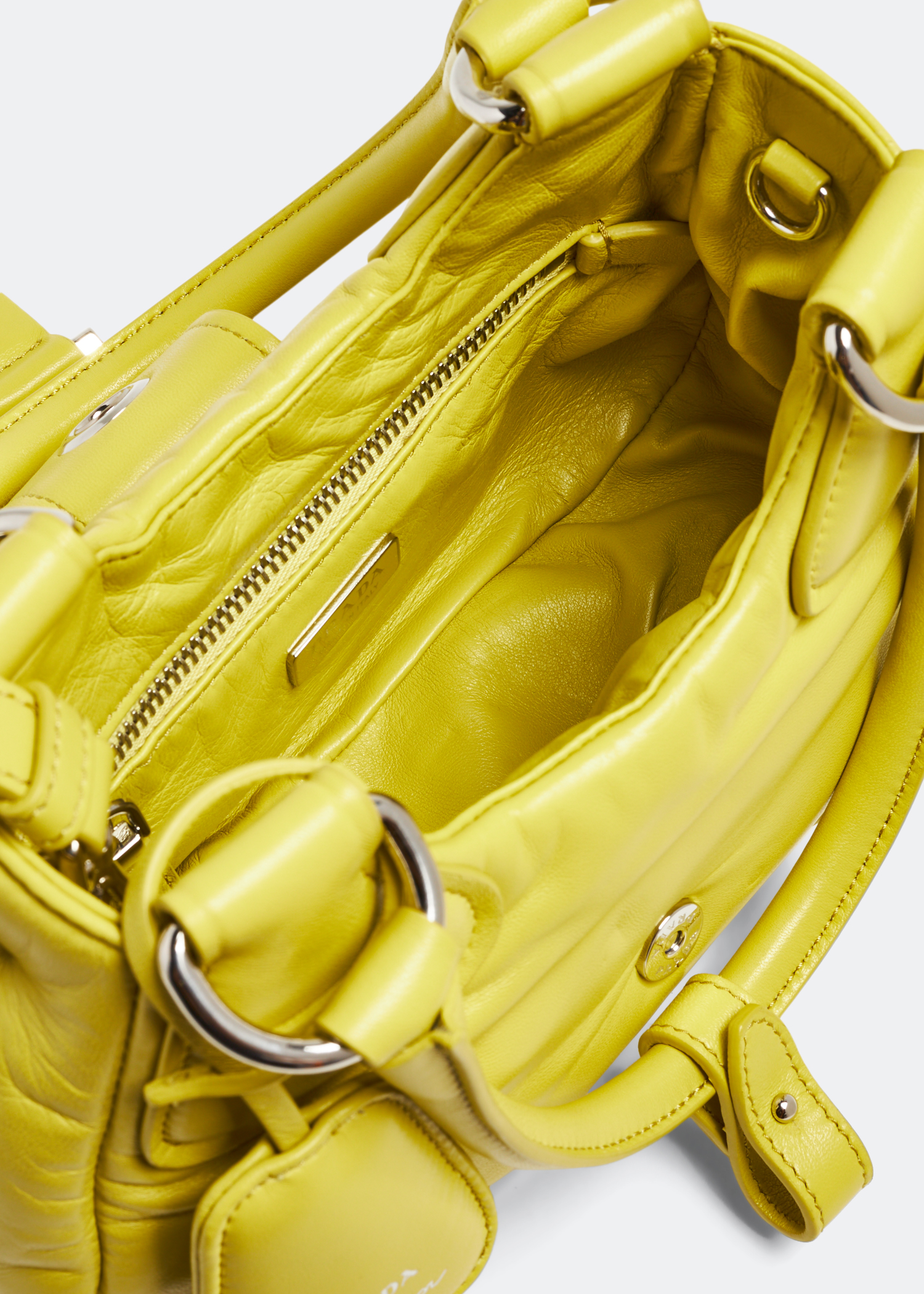 

Moon padded leather bag, Yellow
