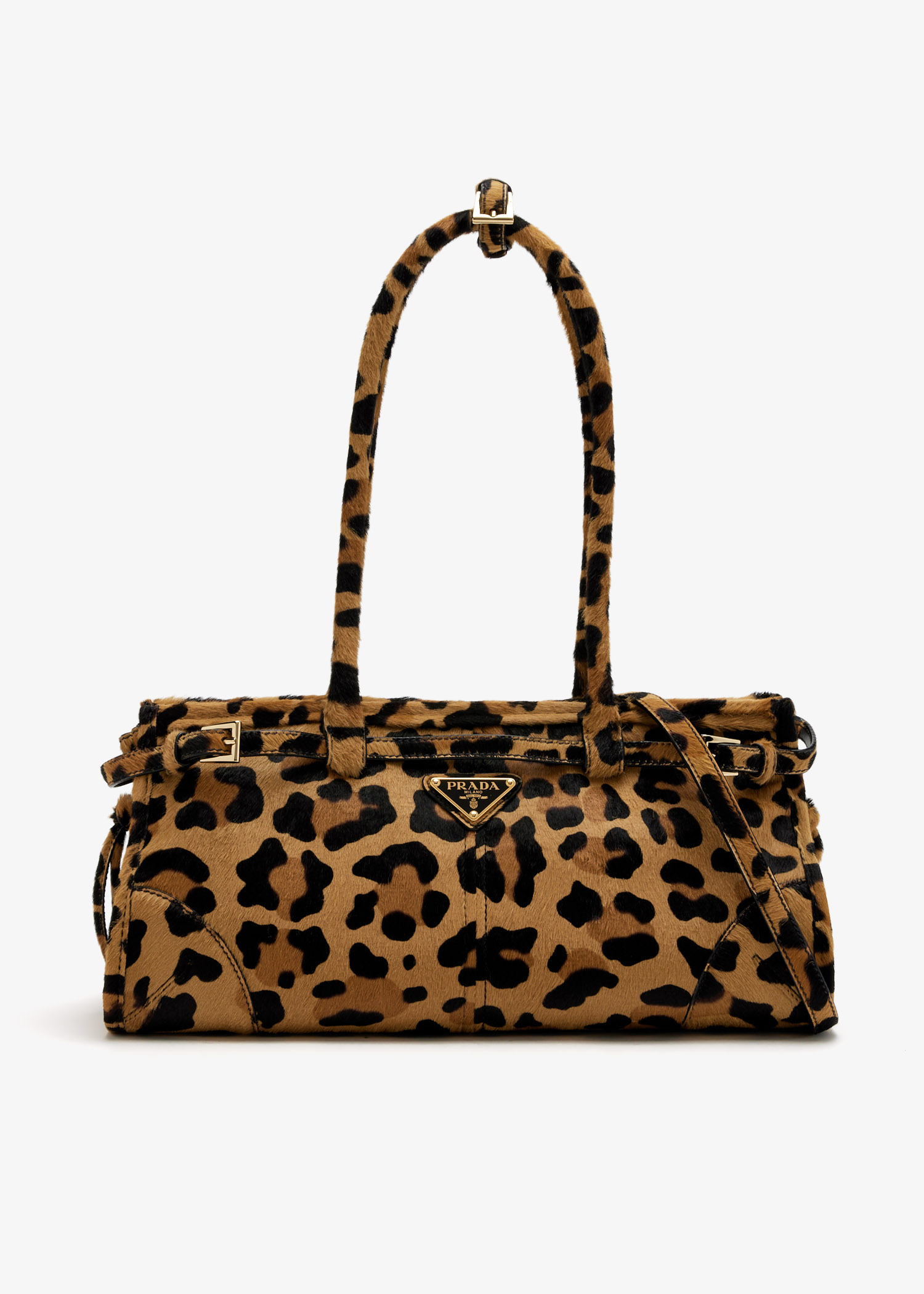 

Prada Bonnie medium printed leather handbag, Animal printed
