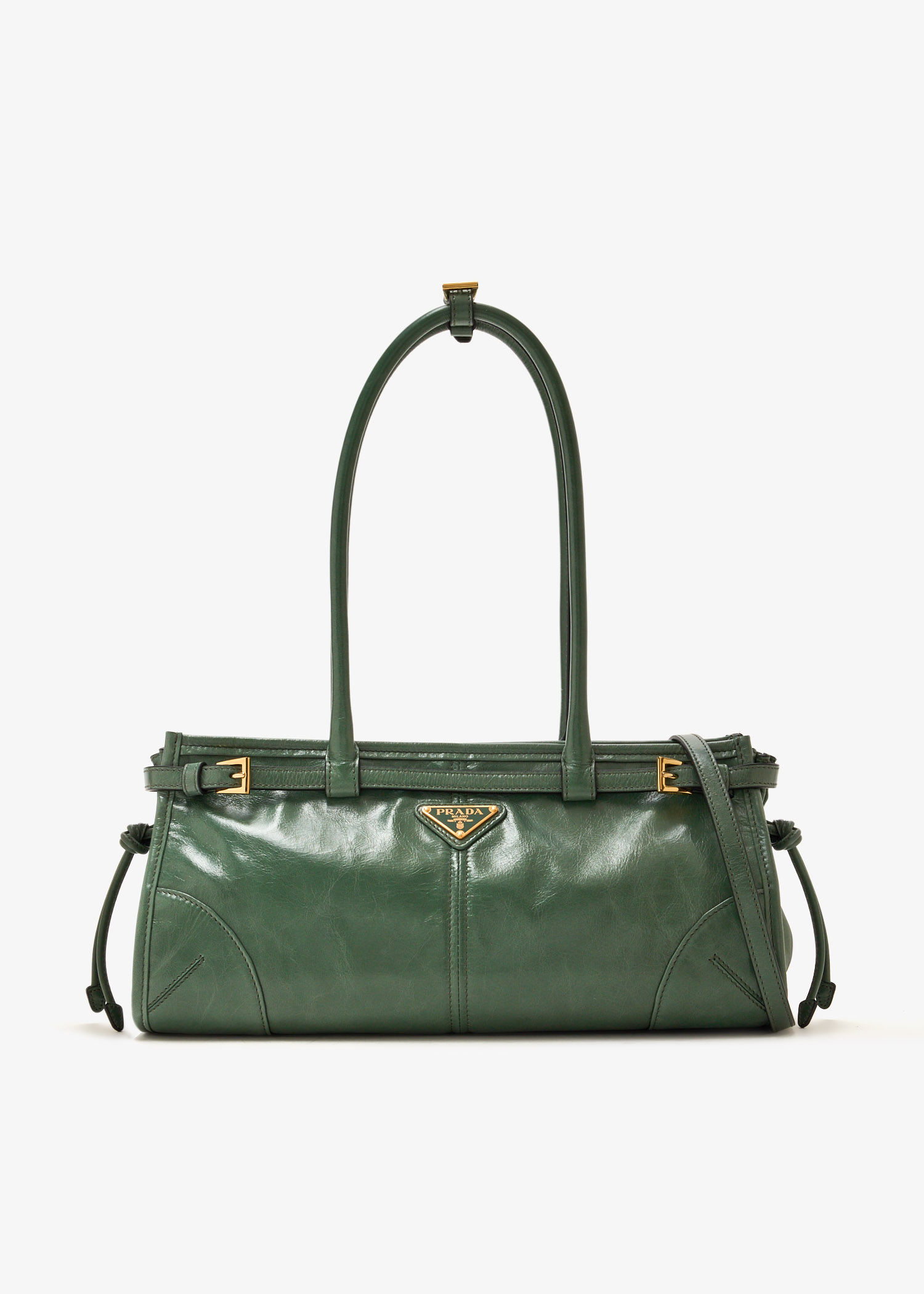 

Prada Bonnie medium leather handbag, Green