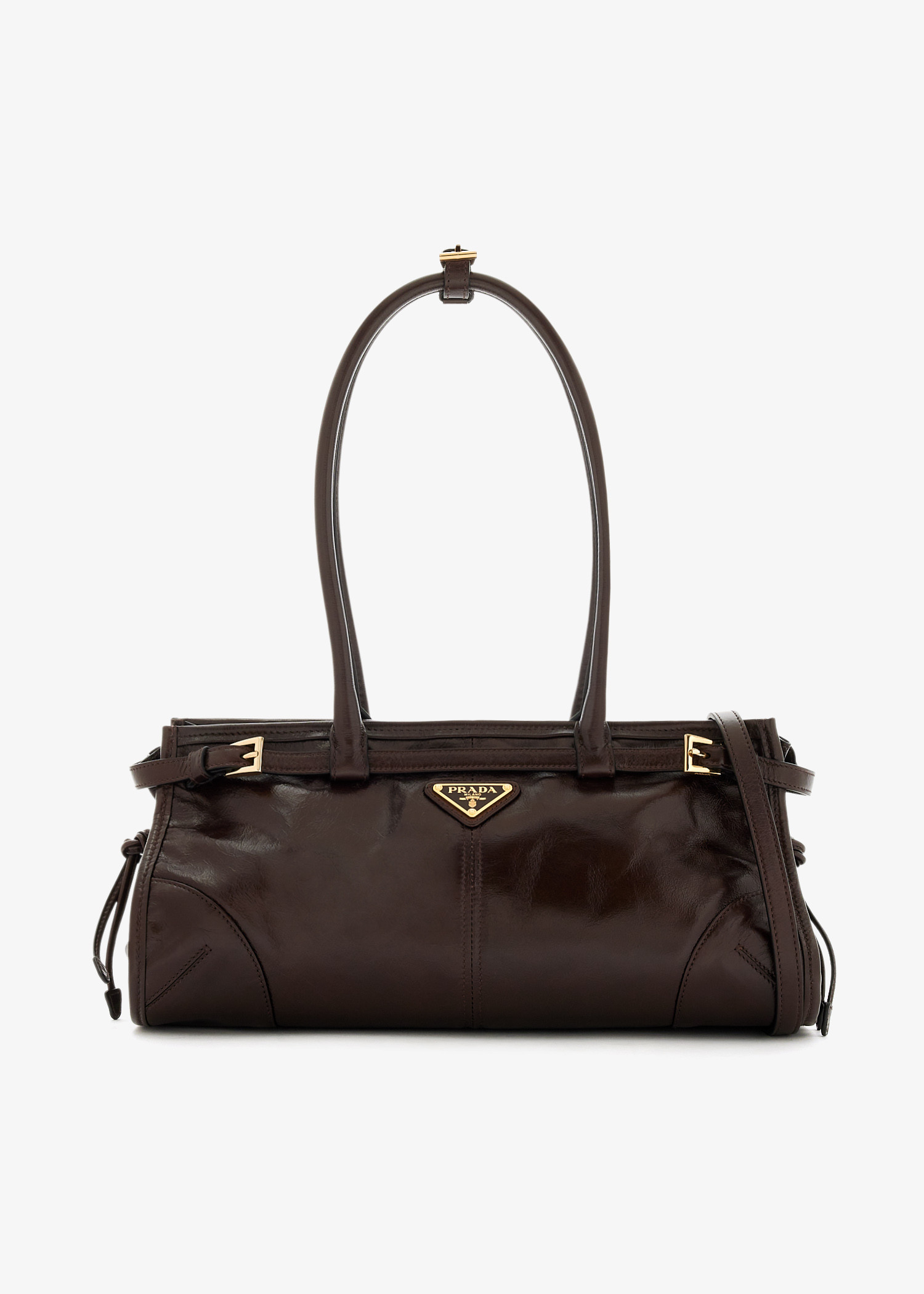

Prada Bonnie medium leather handbag, Brown