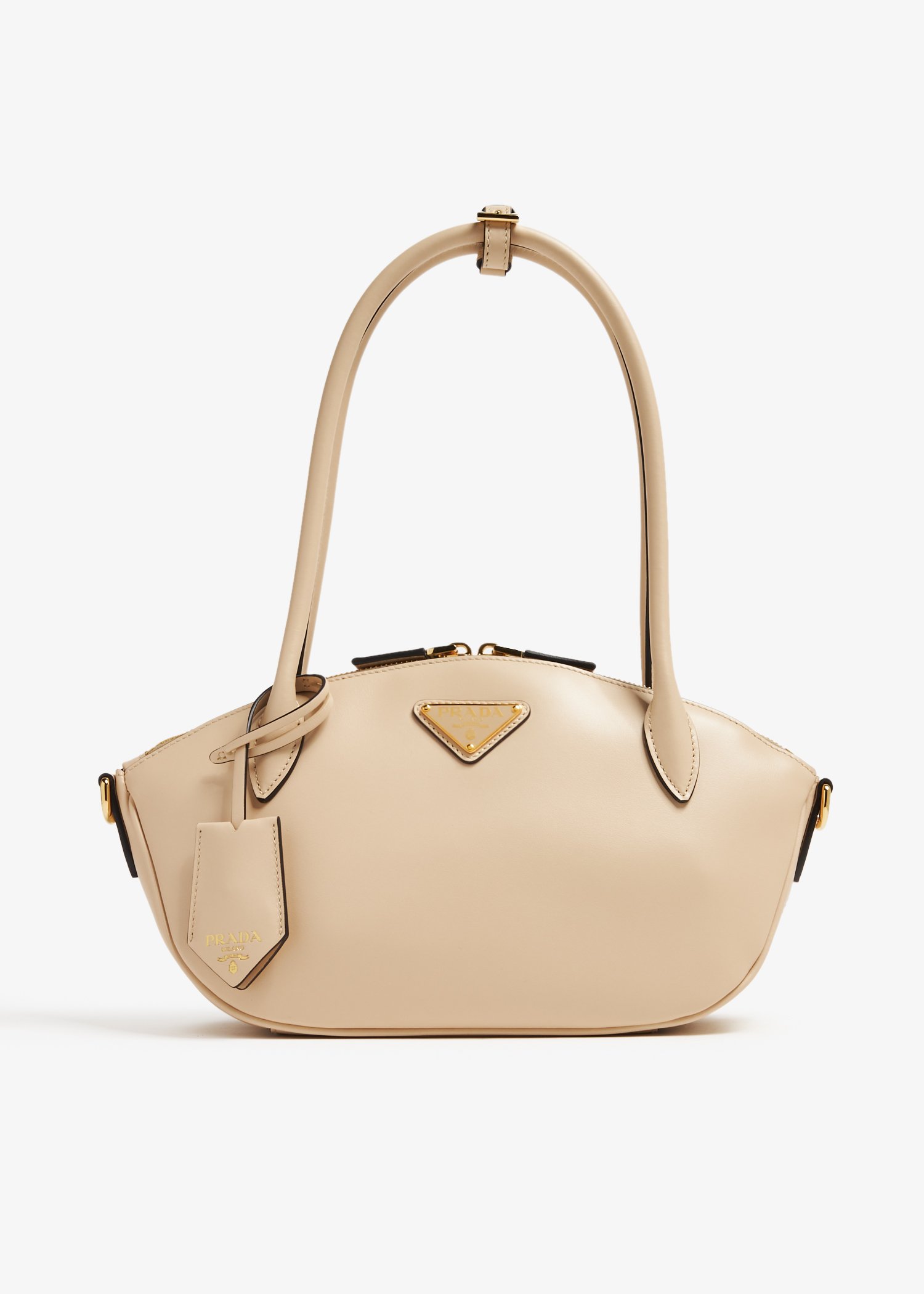 

Small leather handbag, Beige