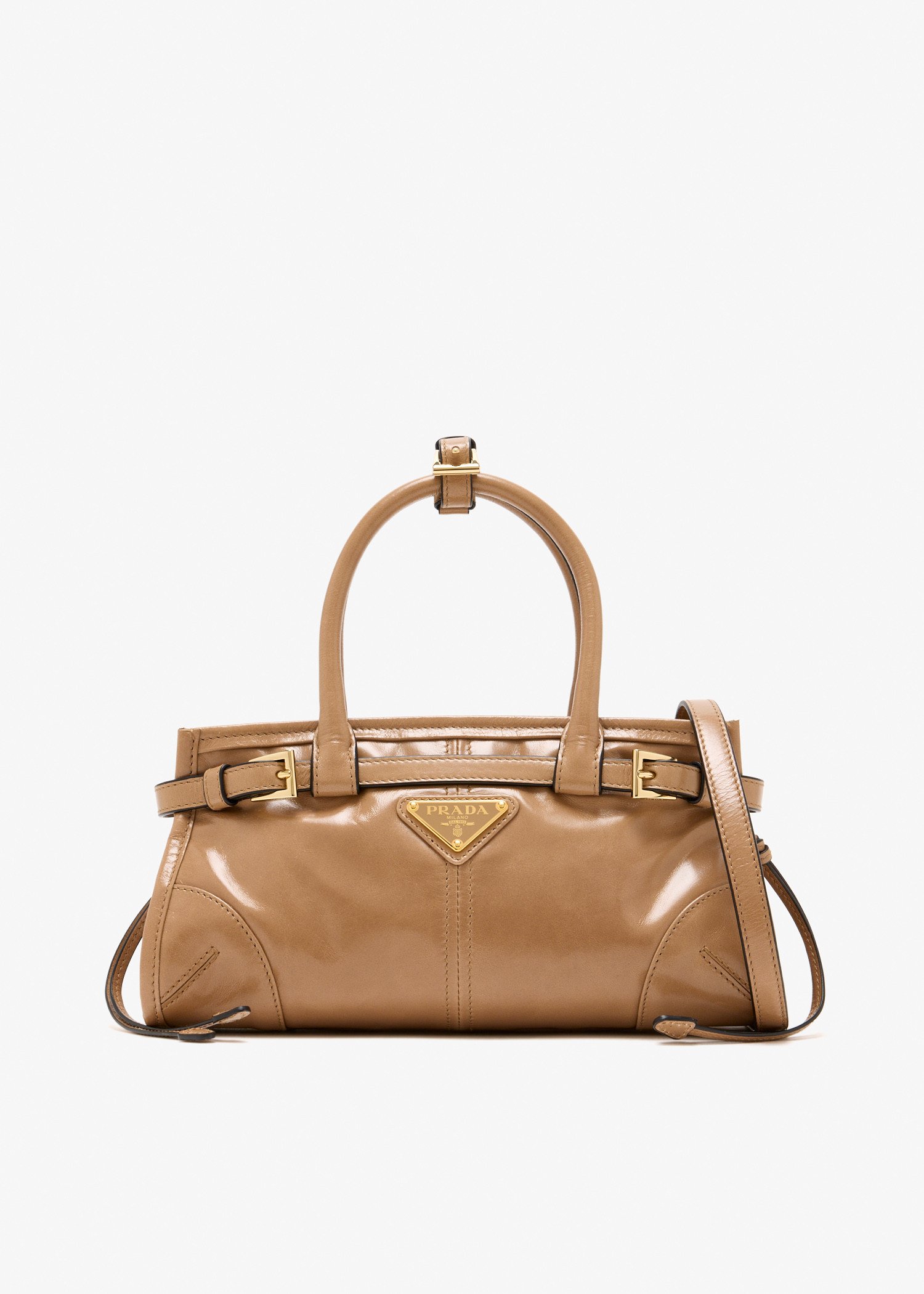 

Prada Bonnie leather mini handbag, Brown