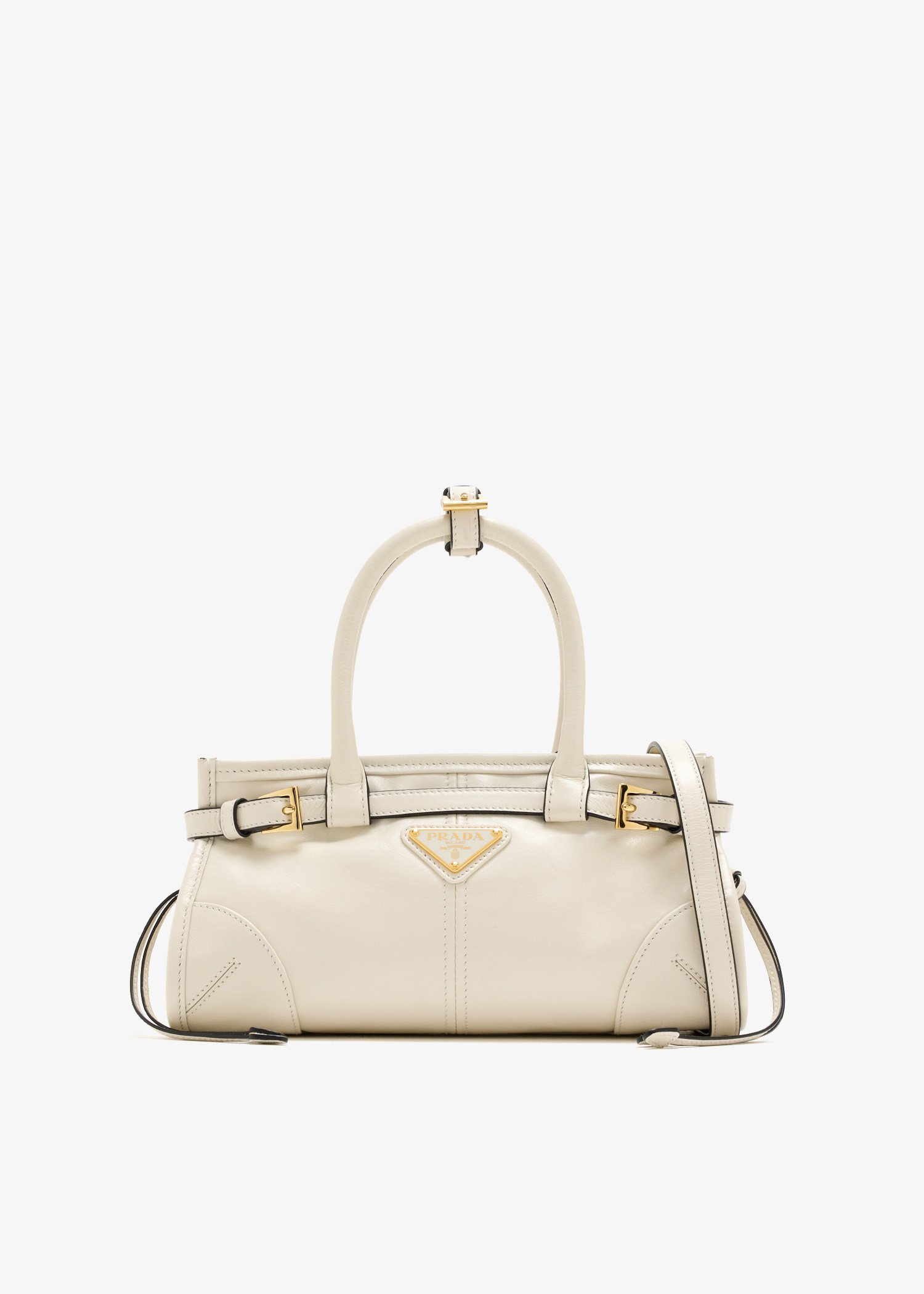 

Prada Bonnie leather mini handbag, White