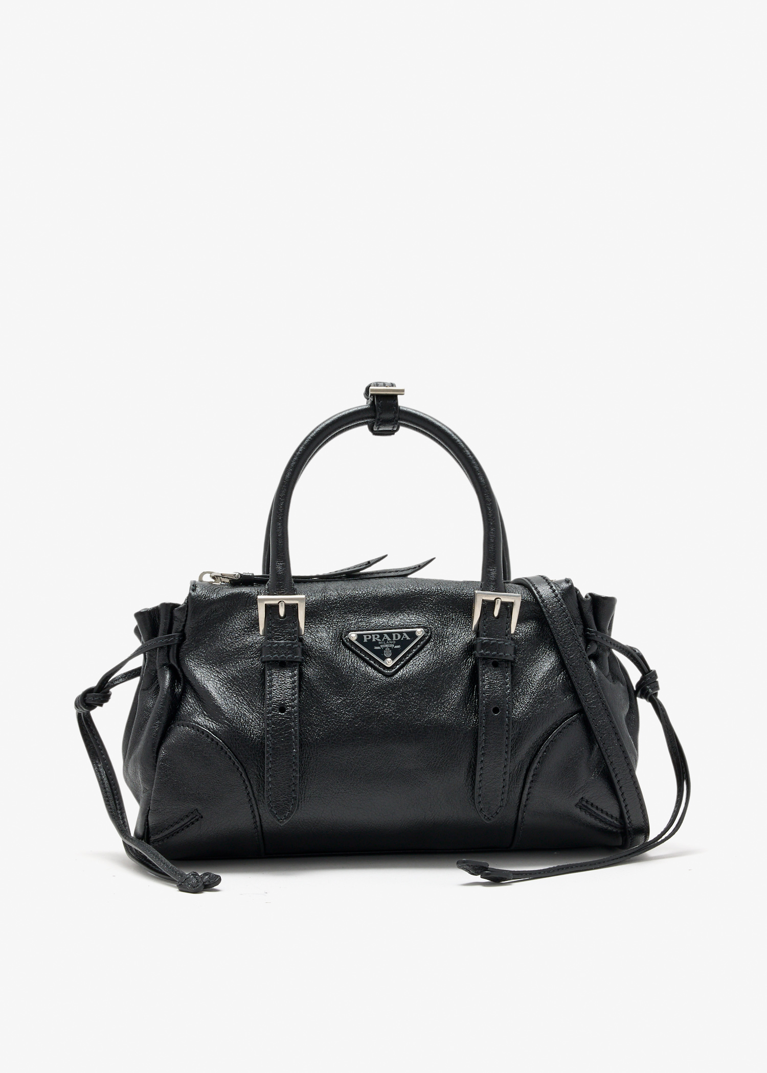 

Prada Bonnie mini leather bag, Black