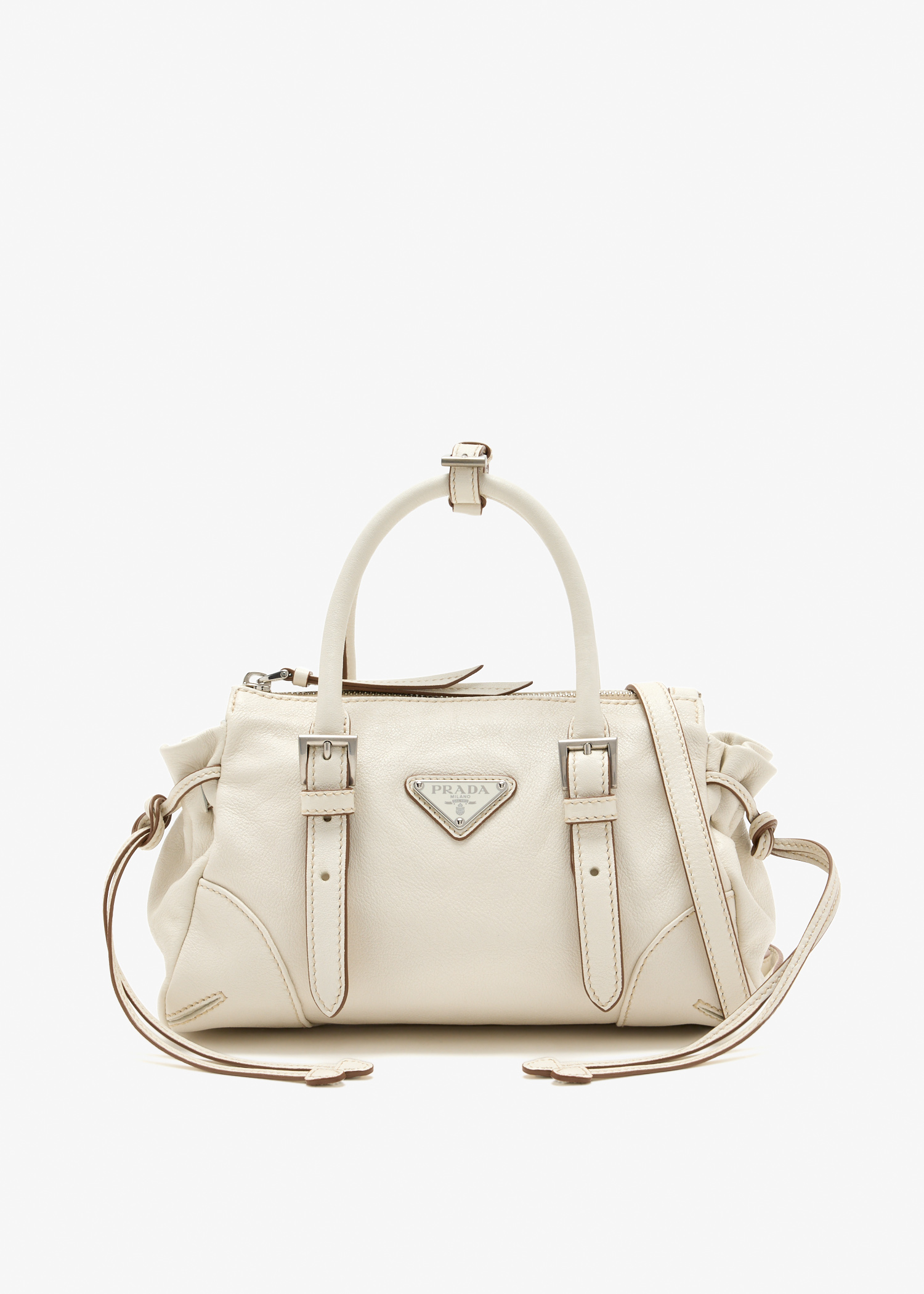 

Prada Bonnie mini leather bag, White