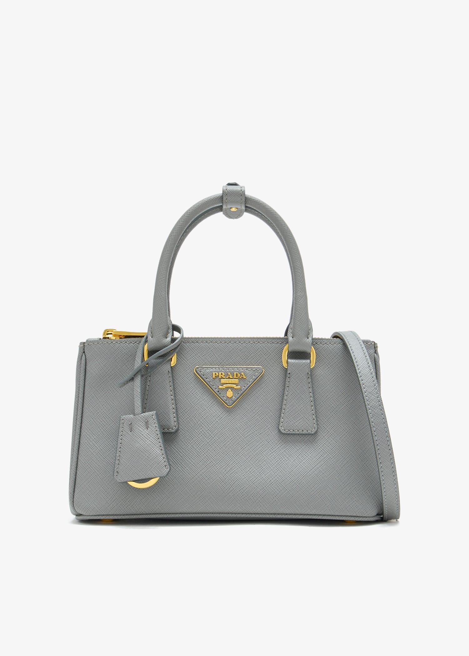 

Prada Galleria saffiano leather mini bag, Grey
