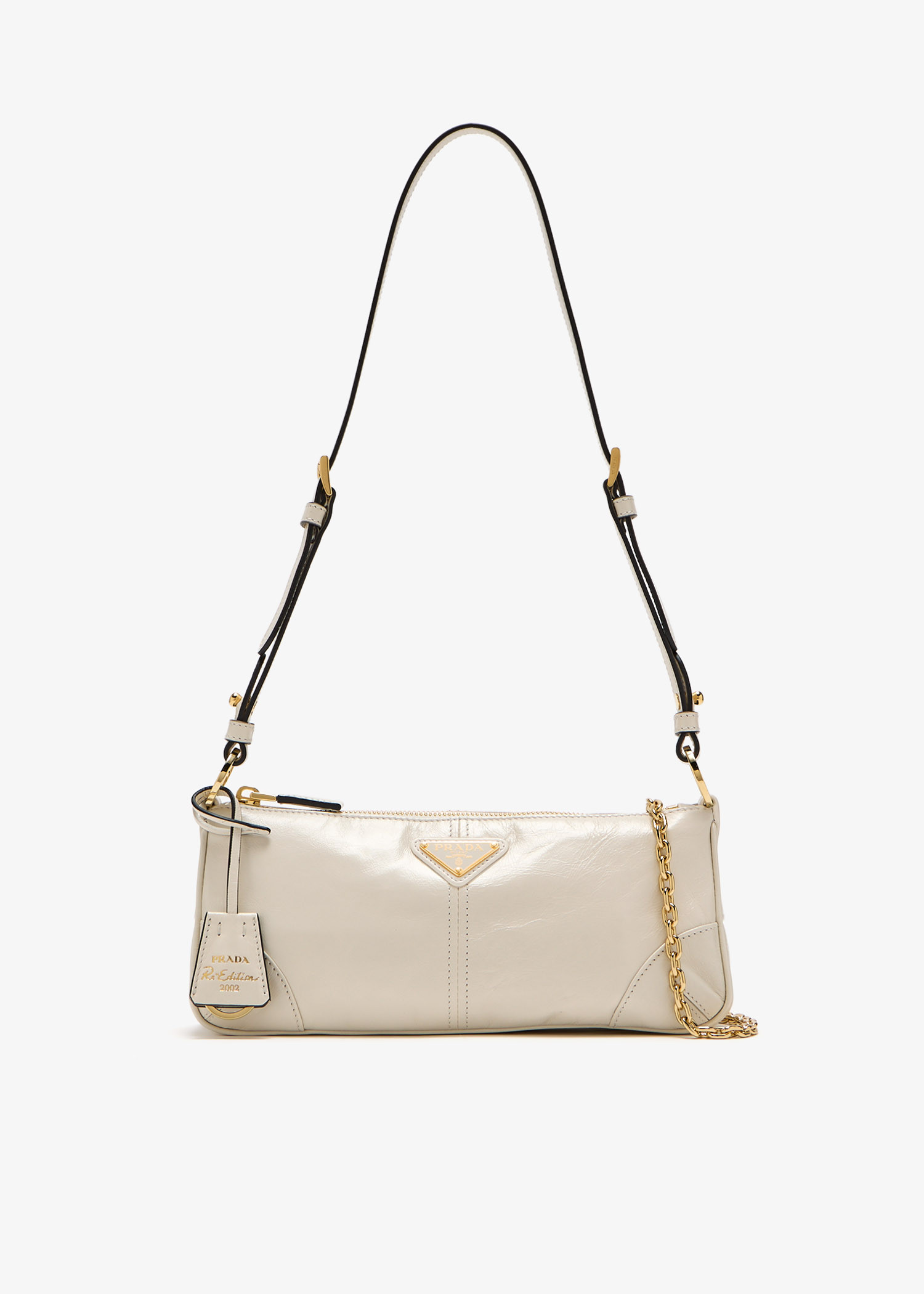 

Prada Re-Edition 2002 medium leather shoulder bag, White