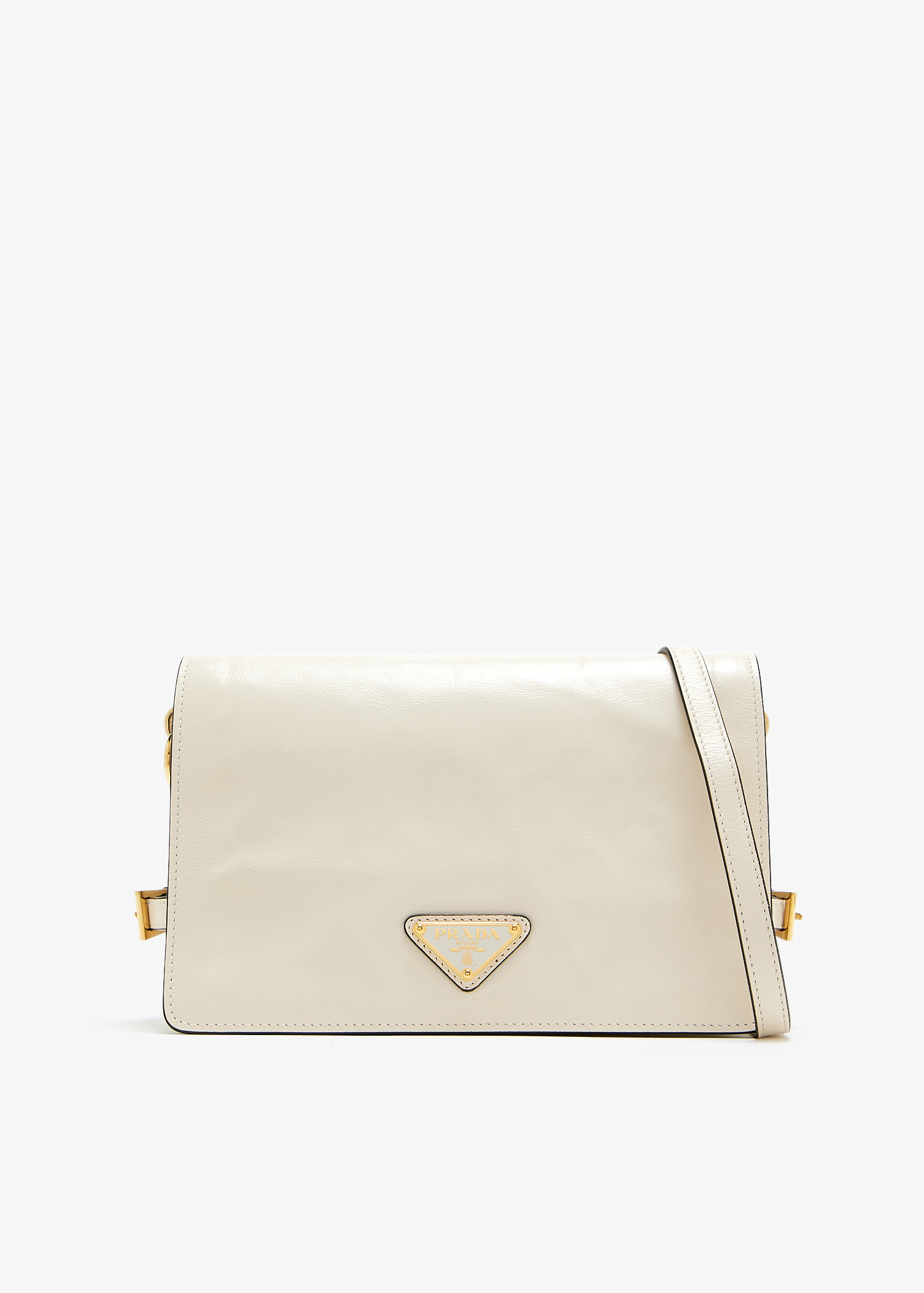 

Leather shoulder bag, White