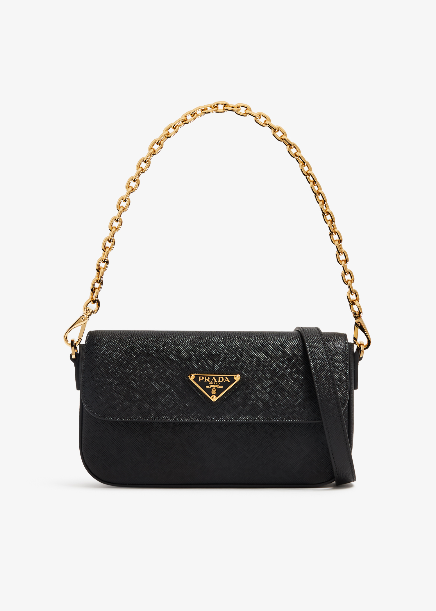 

Saffiano leather mini-bag, Black