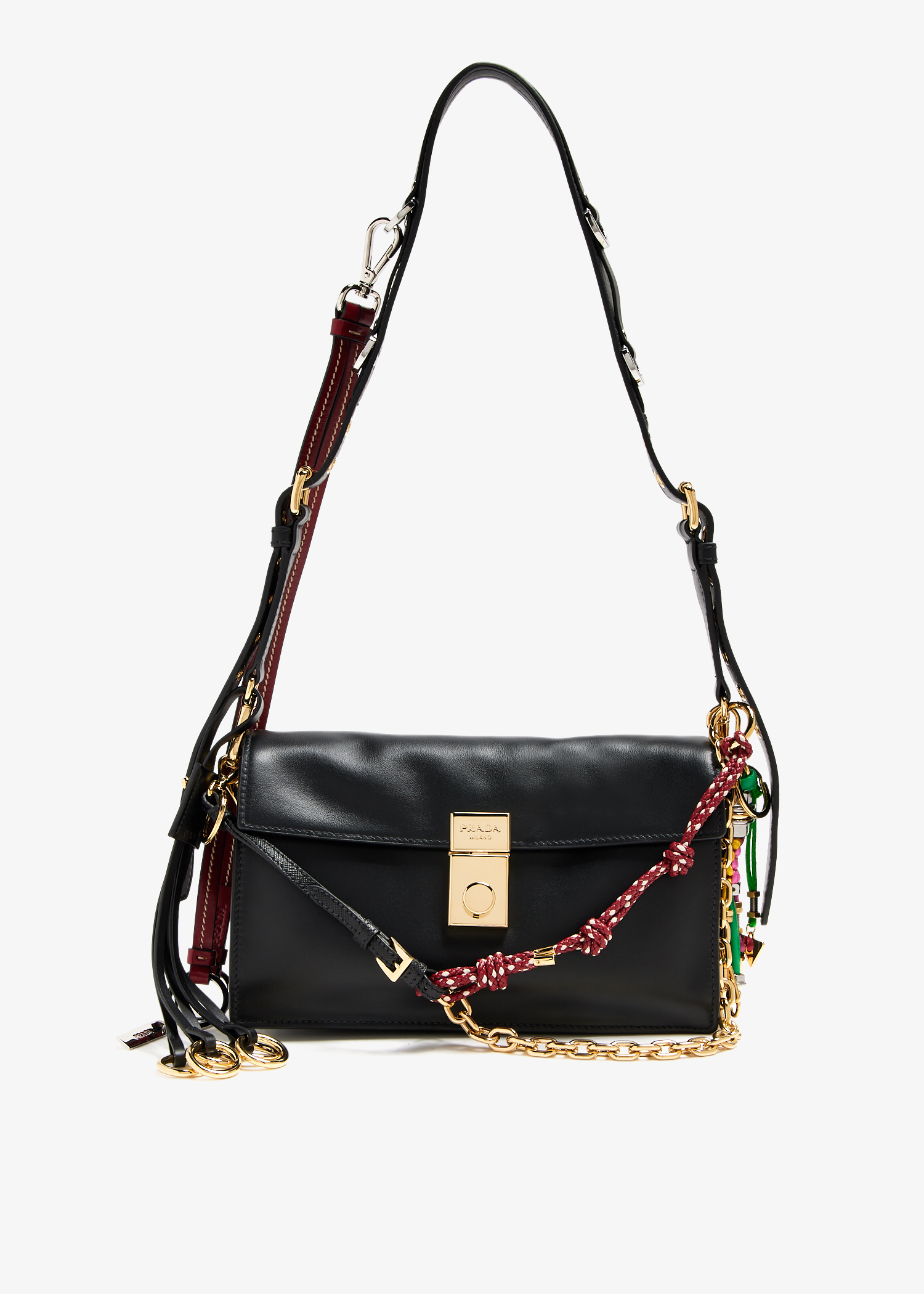 

Prada Soft Sound small leather shoulder bag, Black