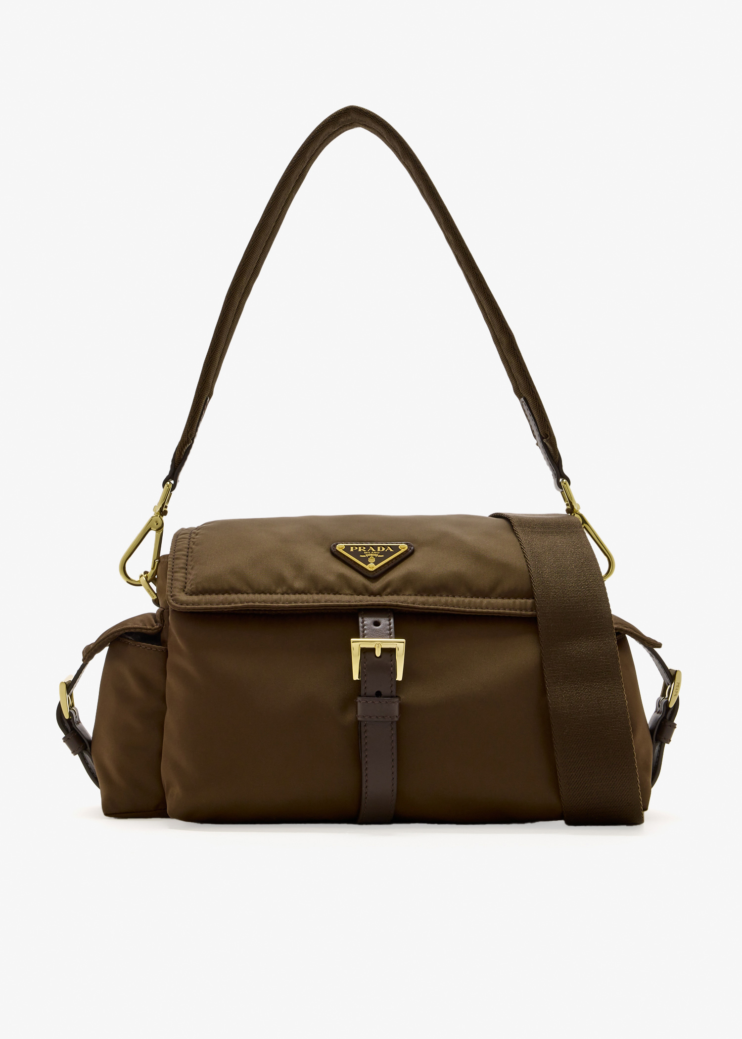 

Prada Explore medium Re-Nylon shoulder bag, Brown