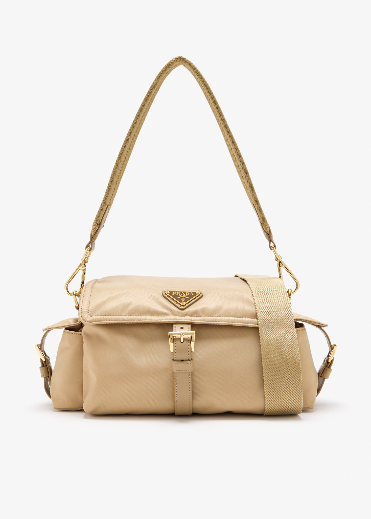 

Prada Explore Re-Nylon medium shoulder bag, Beige