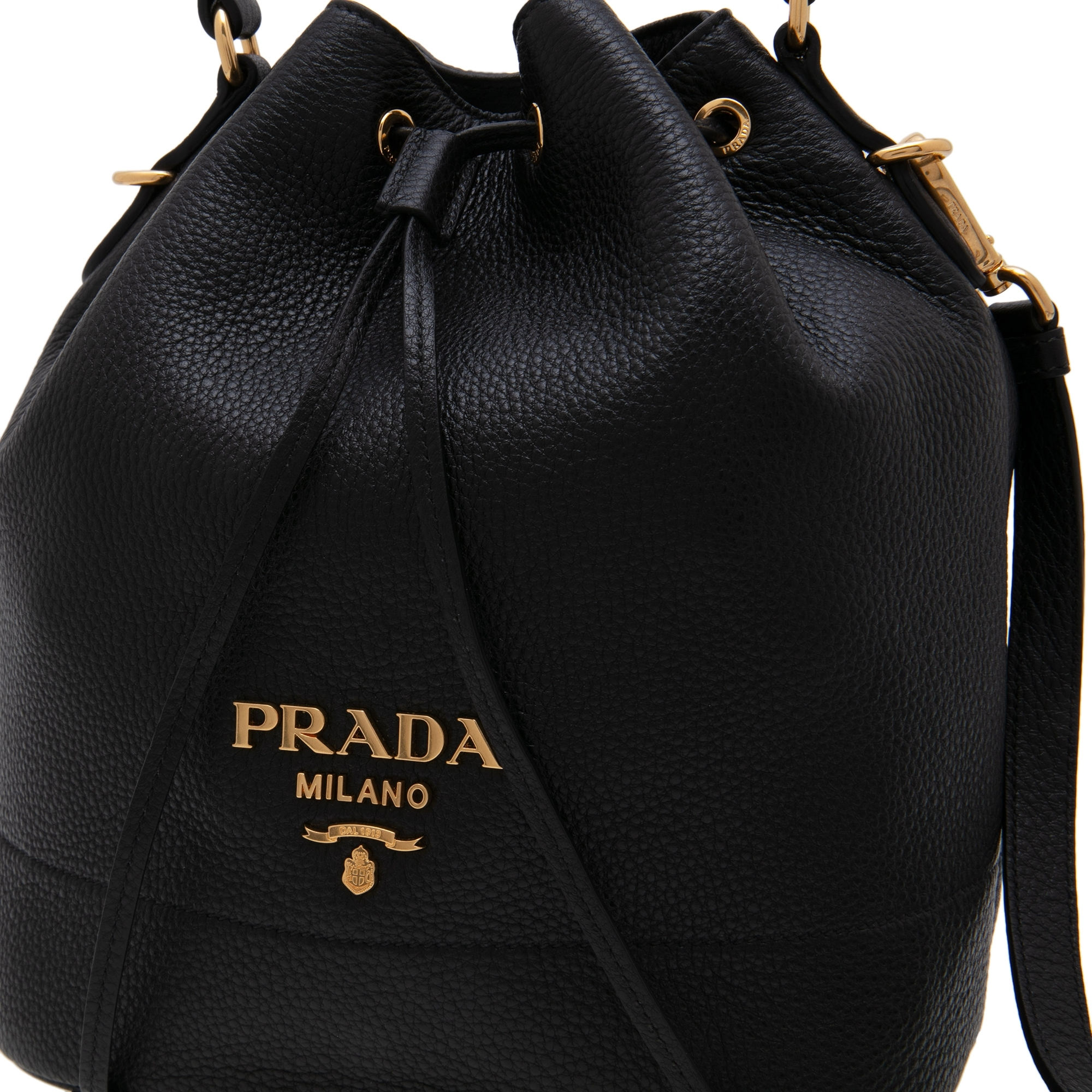 

Leather bucket bag, Black