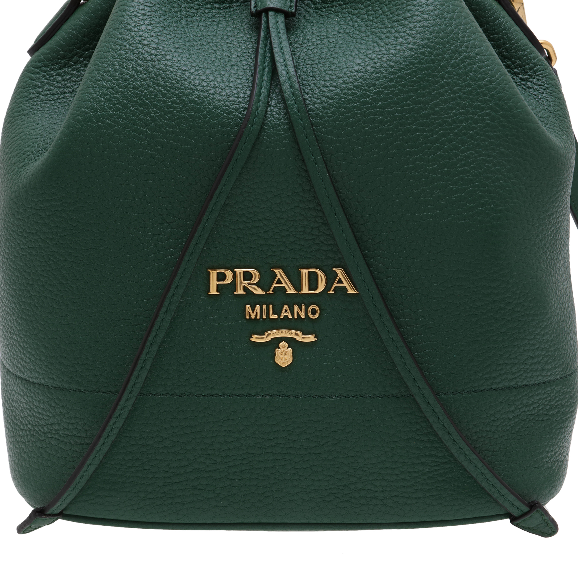 

Leather bucket bag, Green