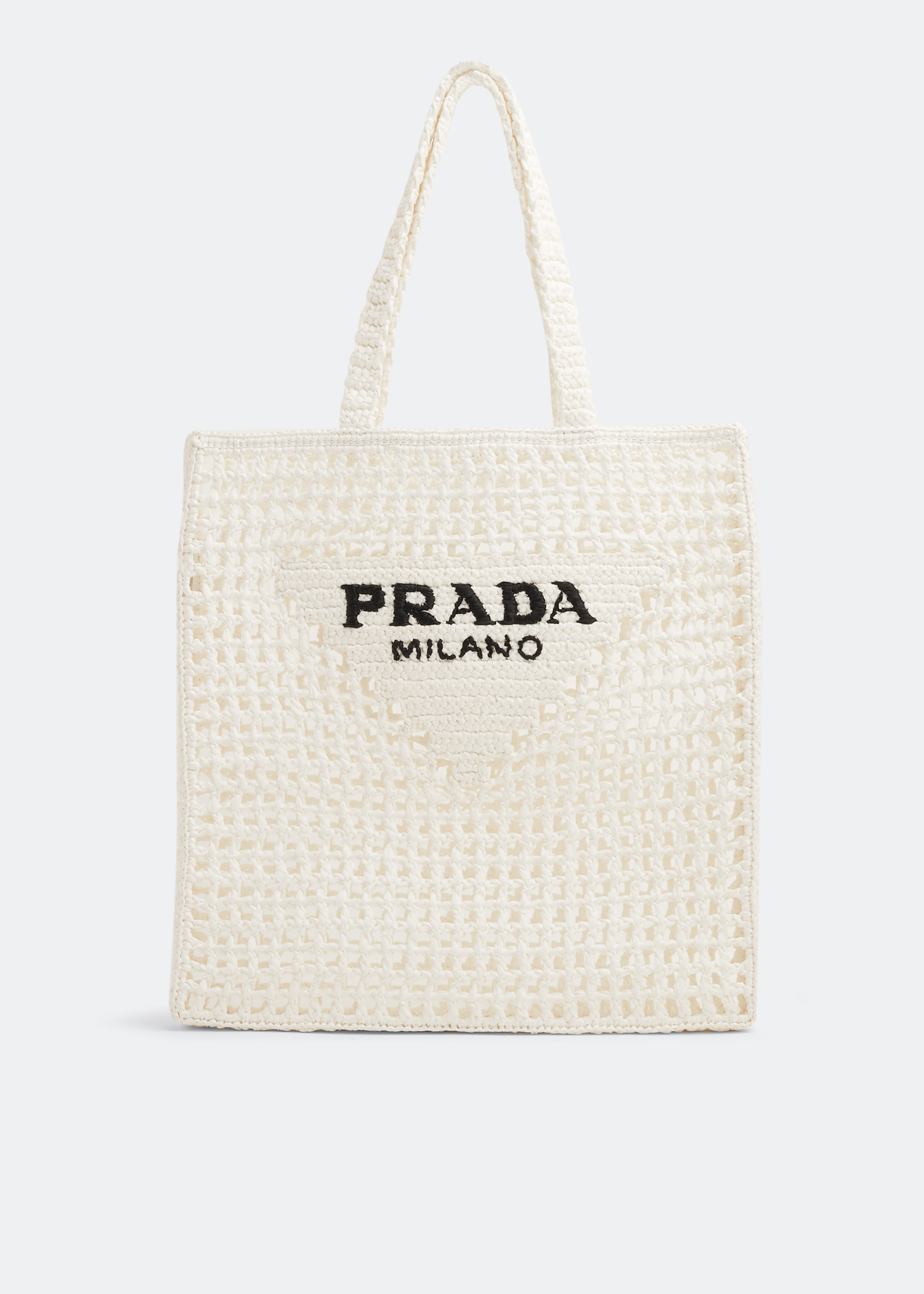 

Raffia tote bag, White