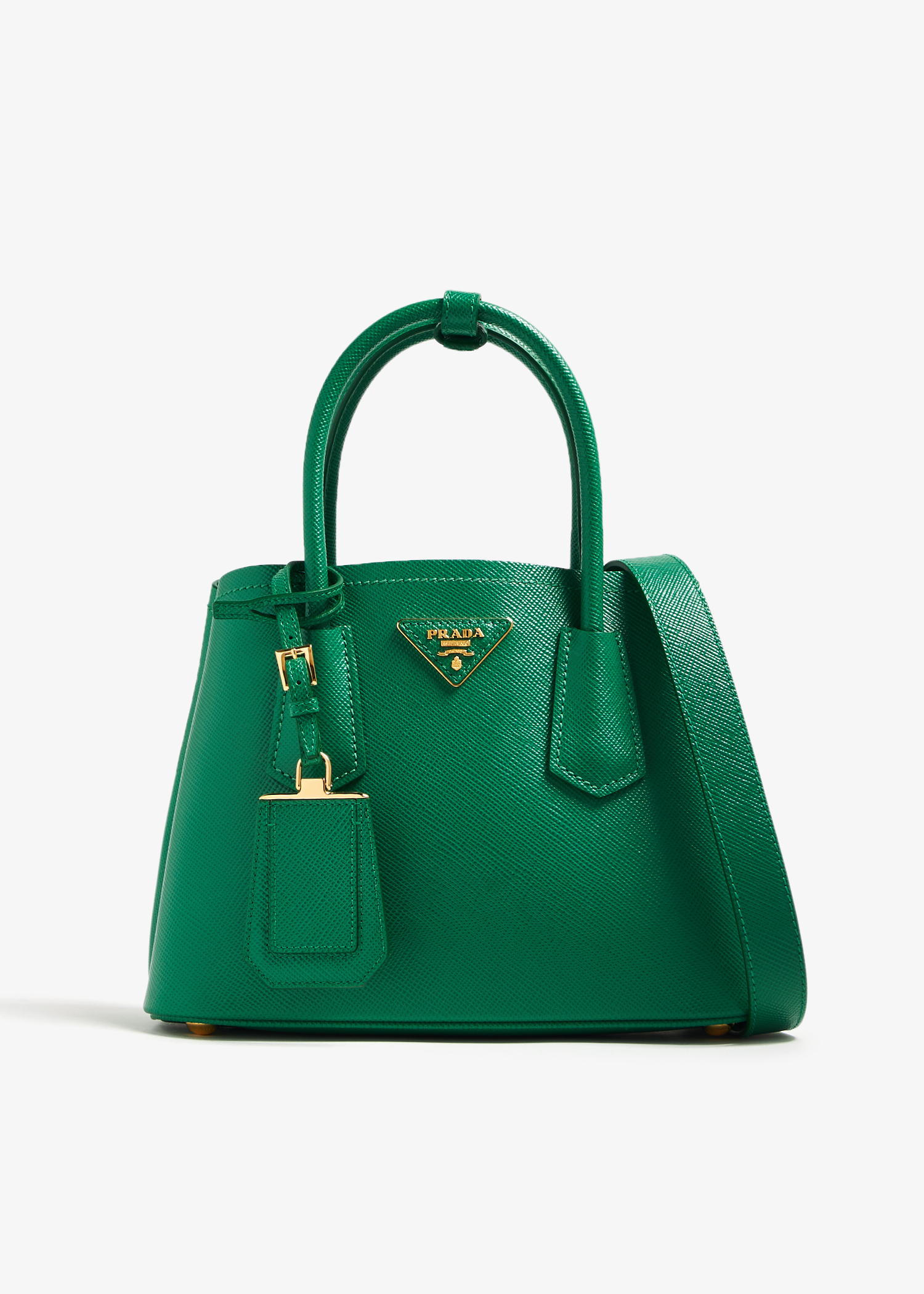 

Double Saffiano leather mini bag, Green