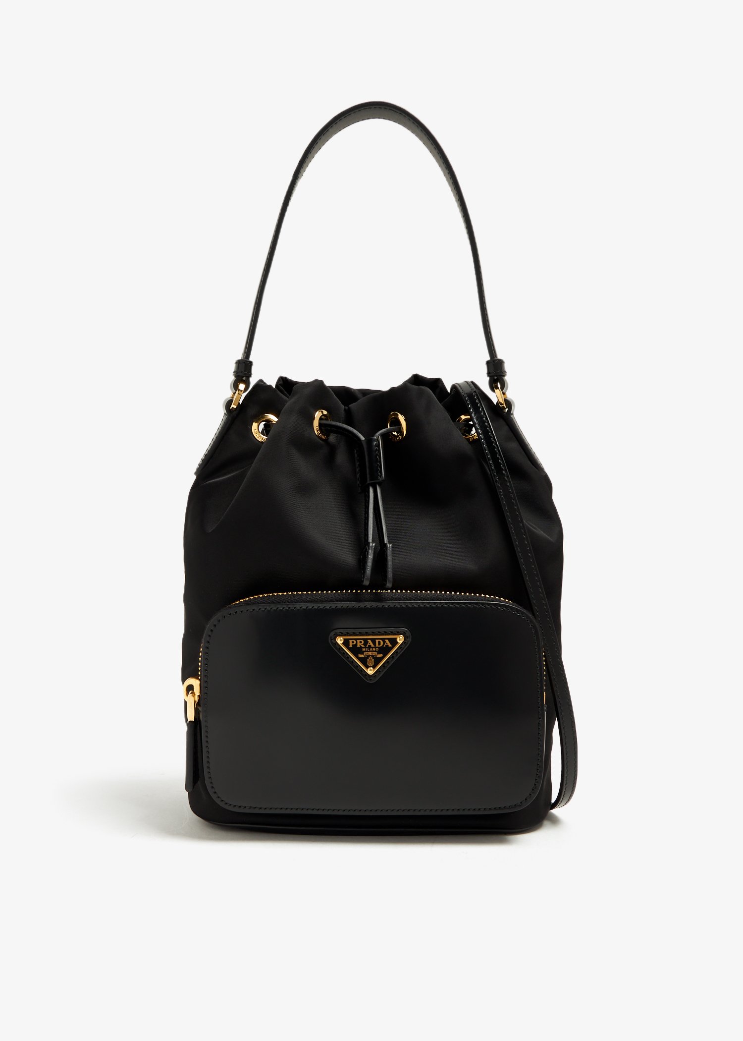 

Duet Re-Nylon bucket bag, Black