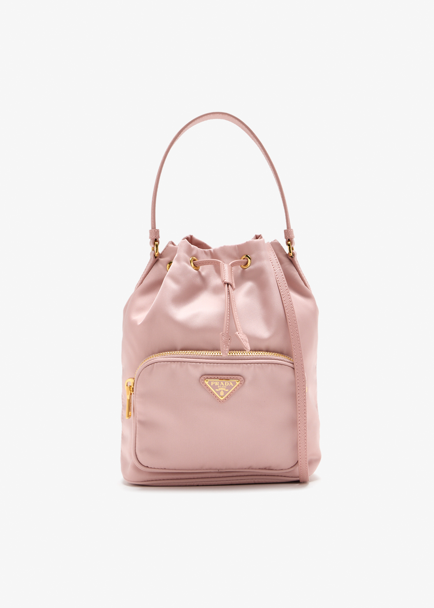 

Prada Duet Re-Nylon bucket bag, Pink