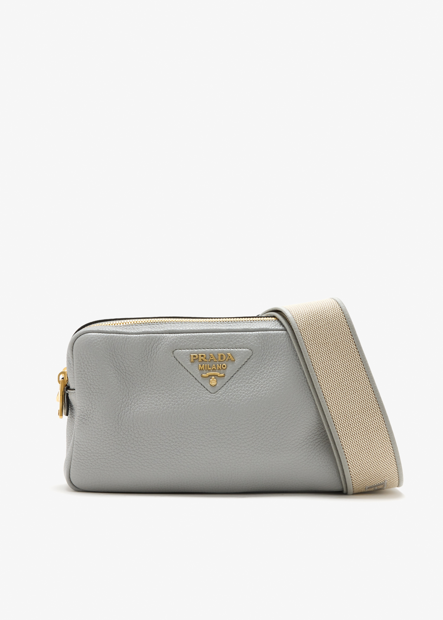 

Small leather shoulder bag, Grey