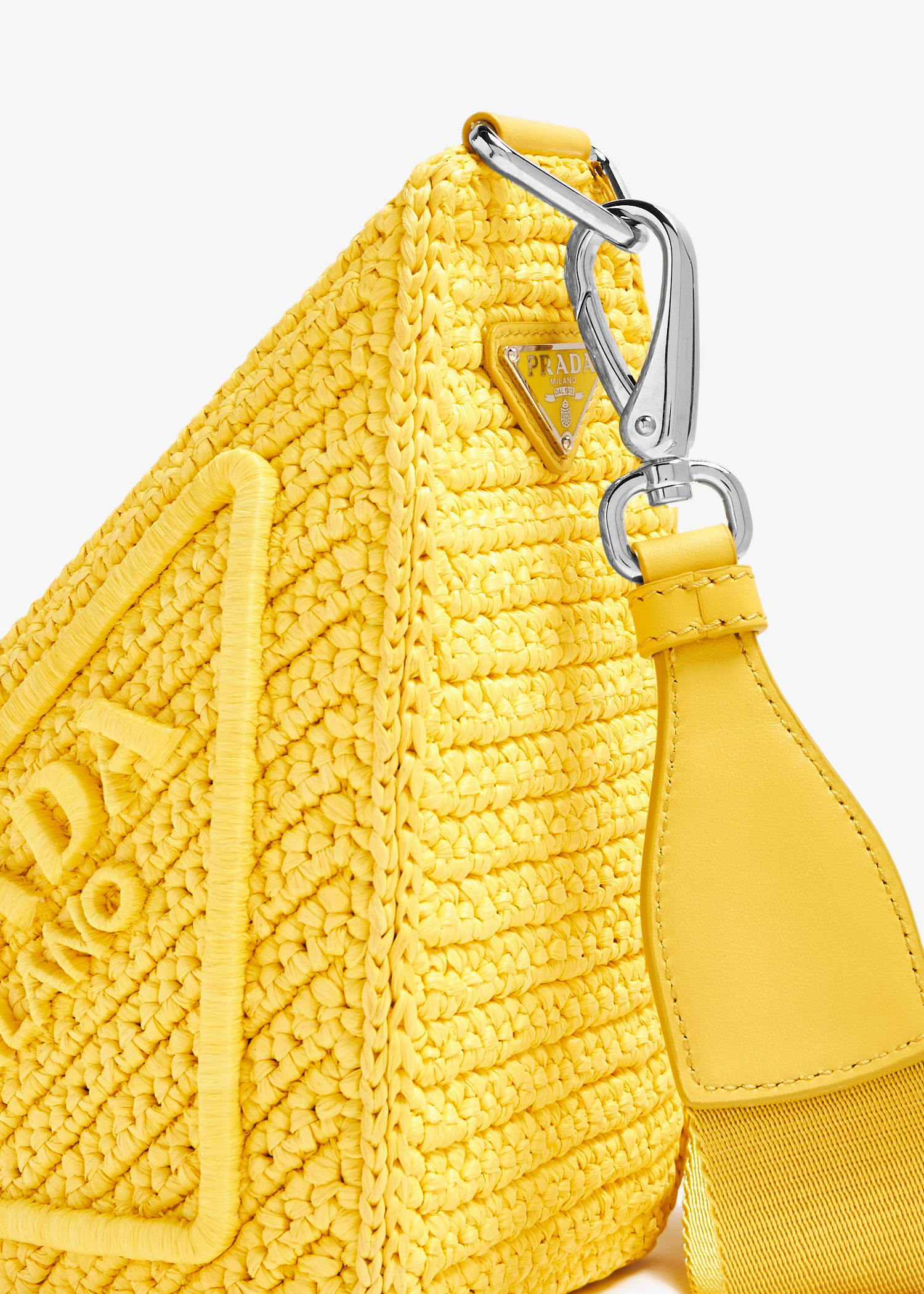 

Triangle crochet shoulder bag, Yellow