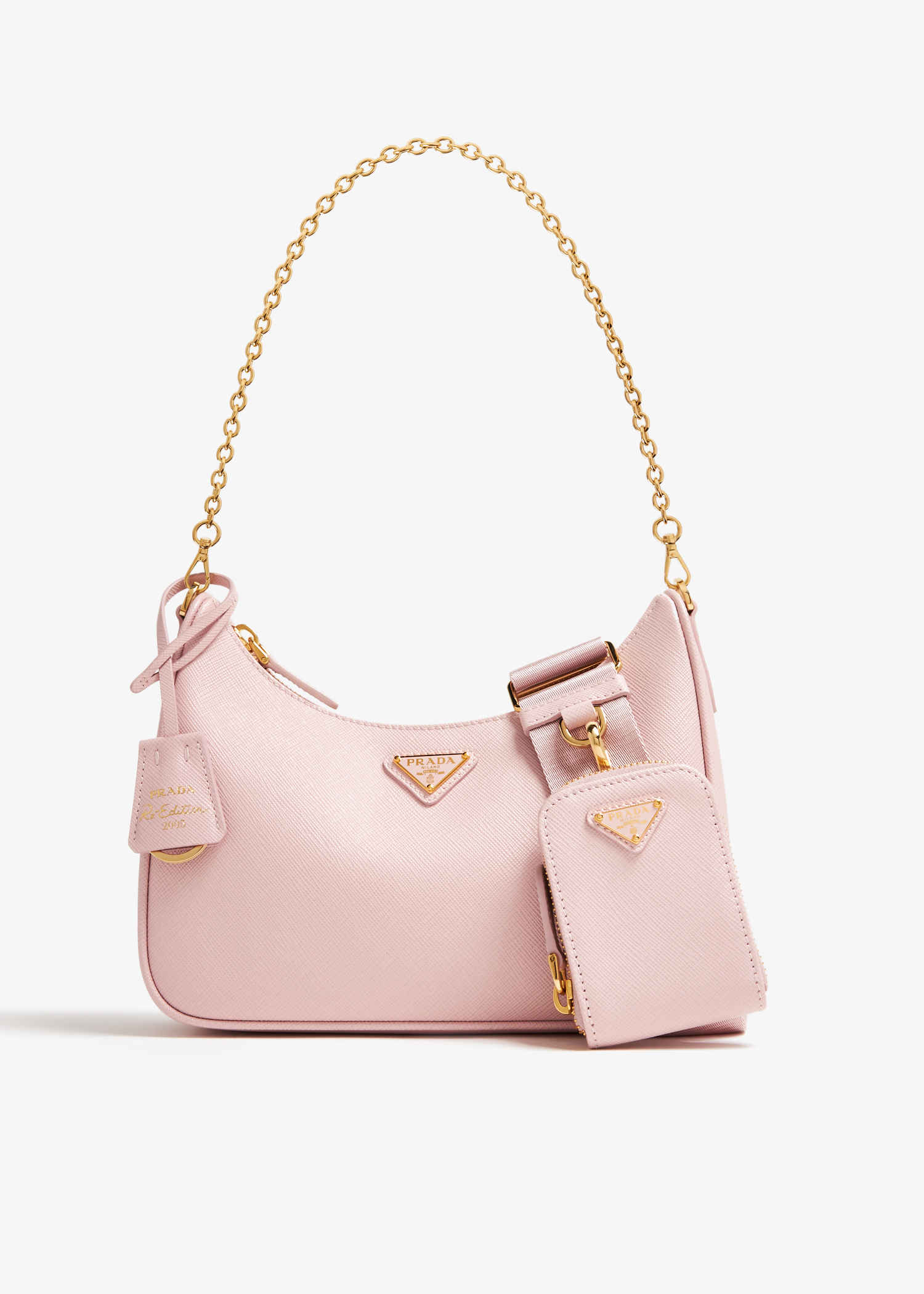

Re-Edition 2005 Saffiano leather bag, Pink