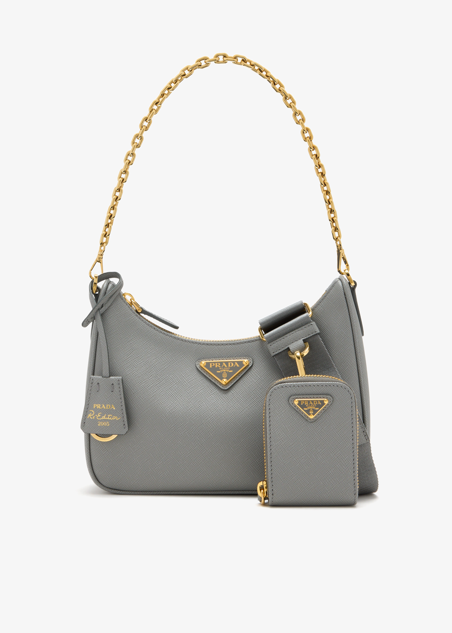 

Prada Re-Edition 2005 Saffiano leather bag, Grey